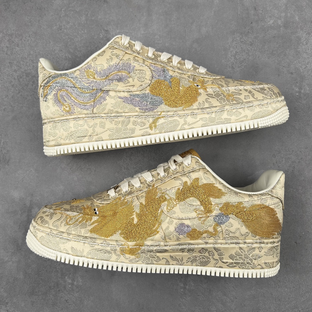 纯原 NK Air Force 1 ’07 “喜喜” 龙凤呈祥 HJ4285-777 中国传统的绳绣工艺