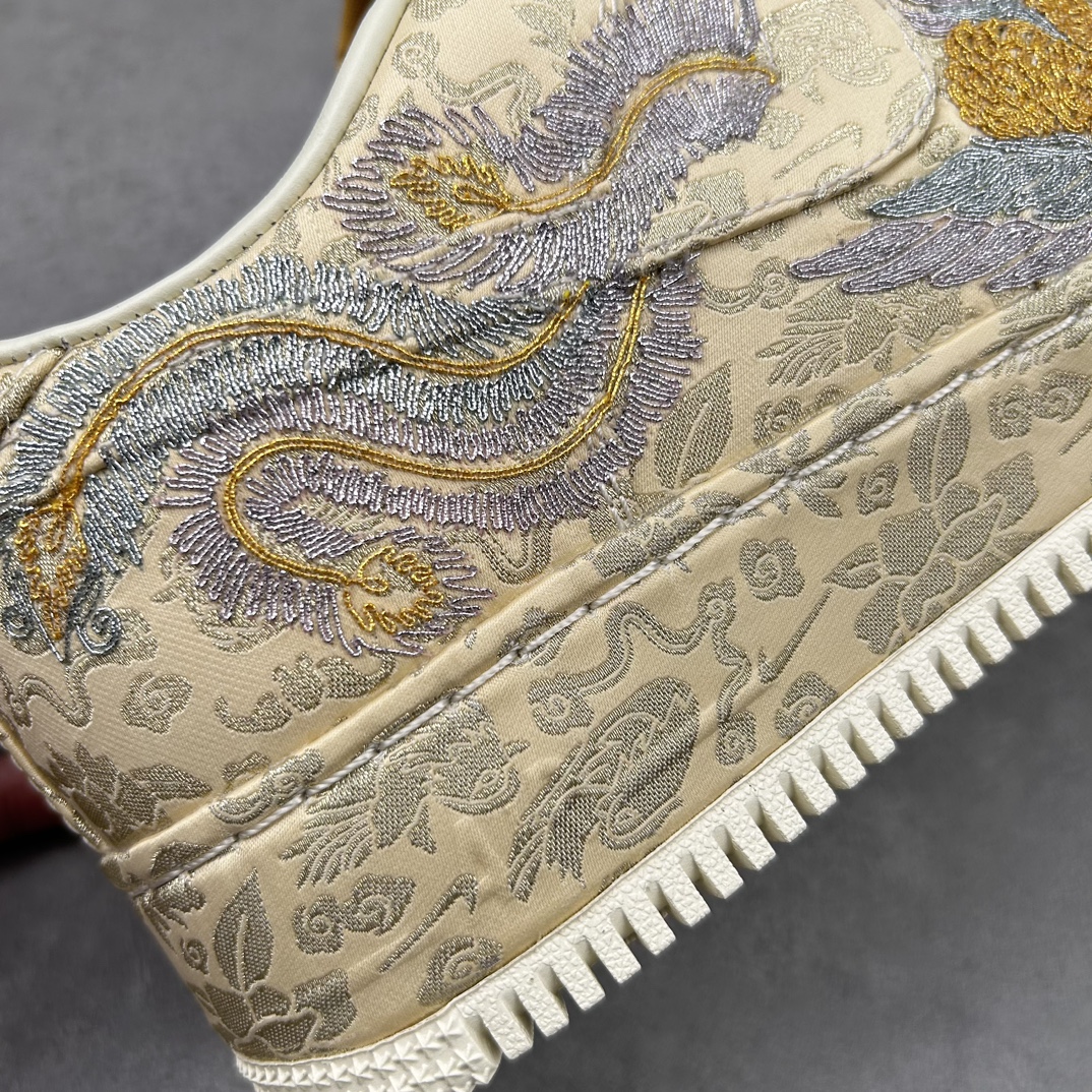 纯原 NK Air Force 1 ’07 “喜喜” 龙凤呈祥 HJ4285-777 中国传统的绳绣工艺