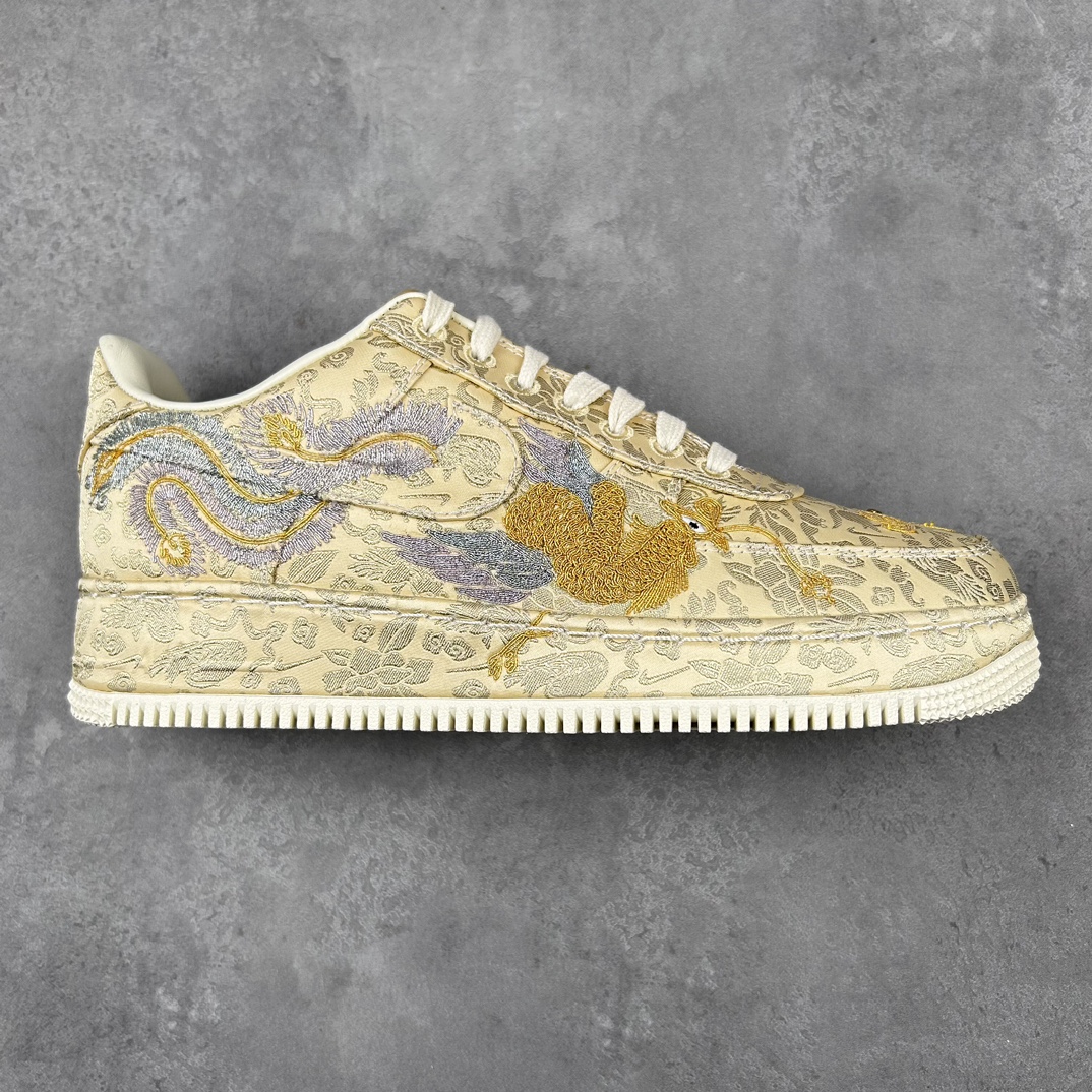 纯原 NK Air Force 1 ’07 “喜喜” 龙凤呈祥 HJ4285-777 中国传统的绳绣工艺
