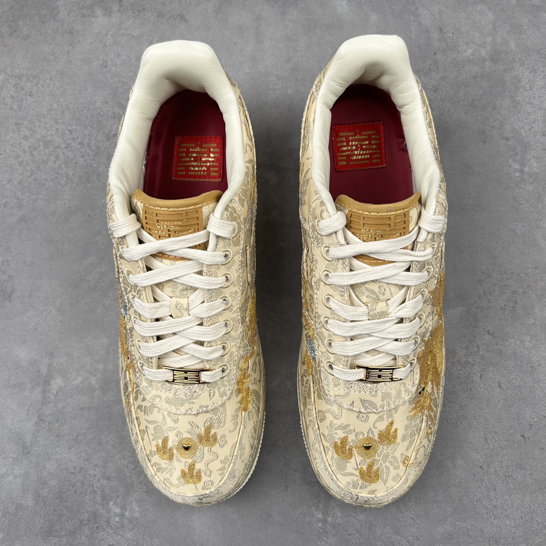 纯原 NK Air Force 1 ’07 “喜喜” 龙凤呈祥 HJ4285-777 中国传统的绳绣工艺