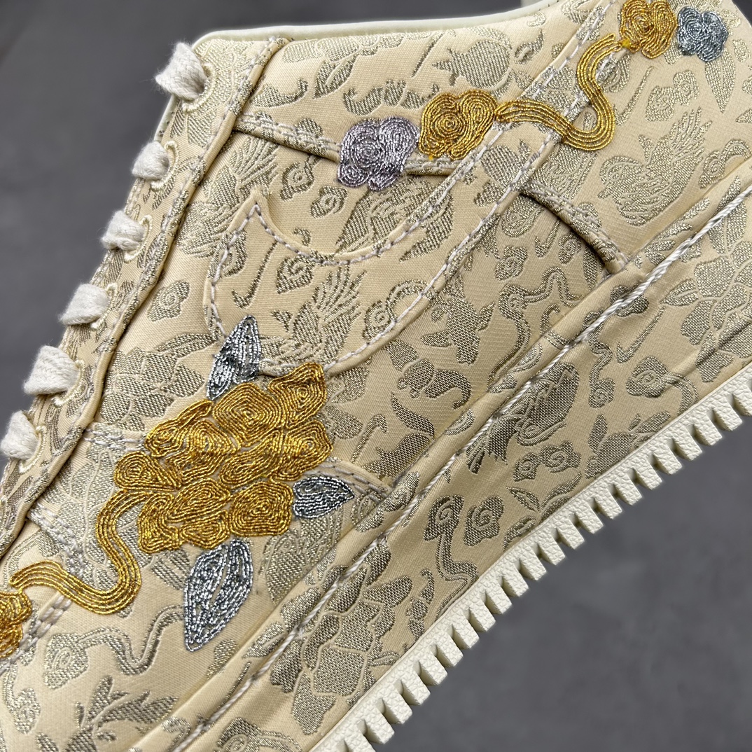 纯原 NK Air Force 1 ’07 “喜喜” 龙凤呈祥 HJ4285-777 中国传统的绳绣工艺