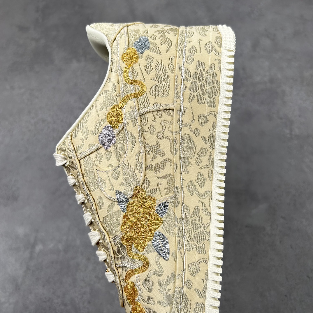 纯原 NK Air Force 1 ’07 “喜喜” 龙凤呈祥 HJ4285-777 中国传统的绳绣工艺