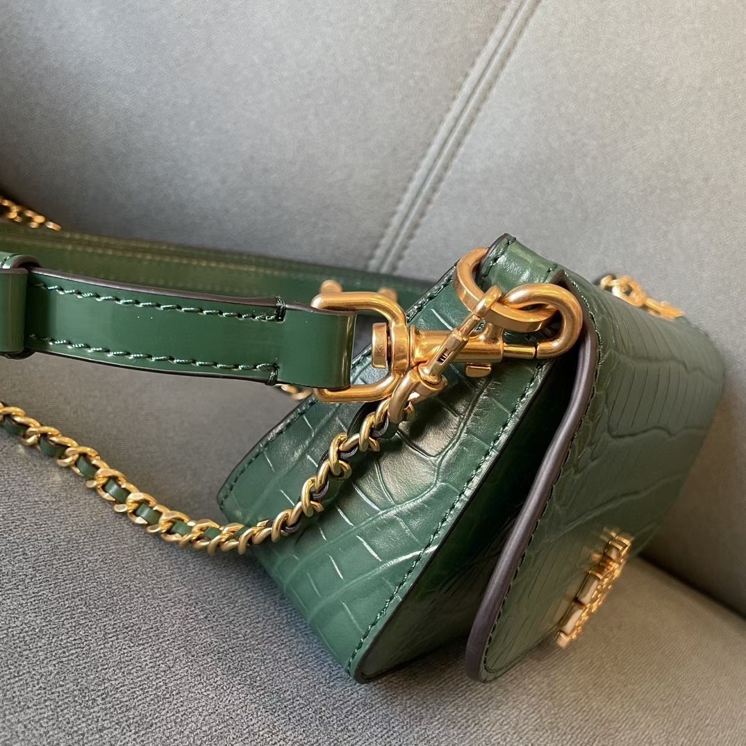 配礼盒🎁TB 托里伯奇 💗💗荔枝纹 TORY BURCH 全新Britten系列腋下包-富有气质与质感的