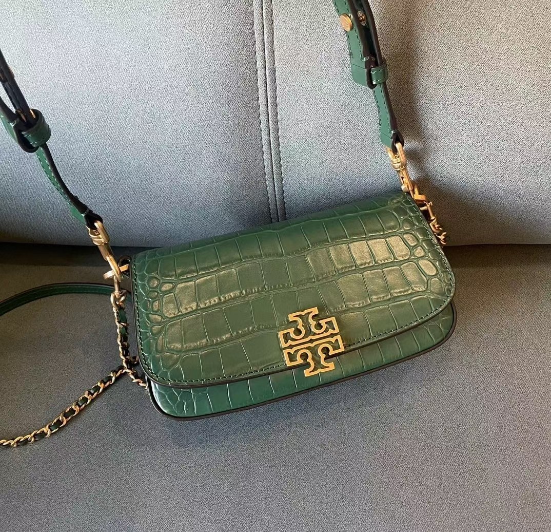 配礼盒🎁TB 托里伯奇 💗💗荔枝纹 TORY BURCH 全新Britten系列腋下包-富有气质与质感的