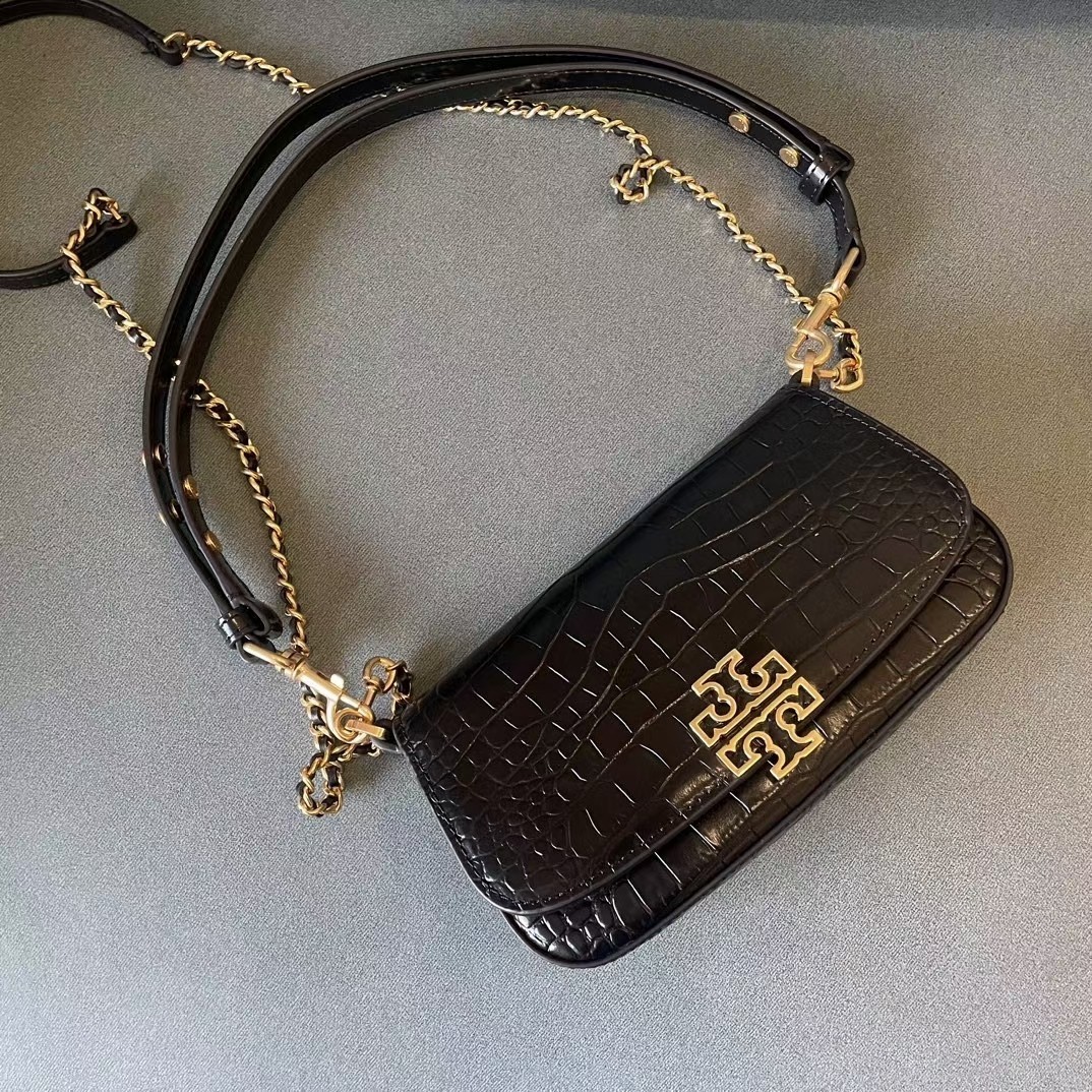 配礼盒🎁TB 托里伯奇 💗💗荔枝纹 TORY BURCH 全新Britten系列腋下包-富有气质与质感的