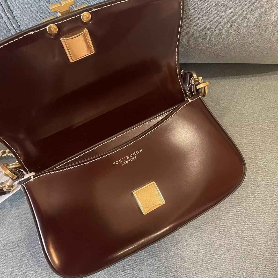 配礼盒🎁TB 托里伯奇 💗💗荔枝纹 TORY BURCH 全新Britten系列腋下包-富有气质与质感的