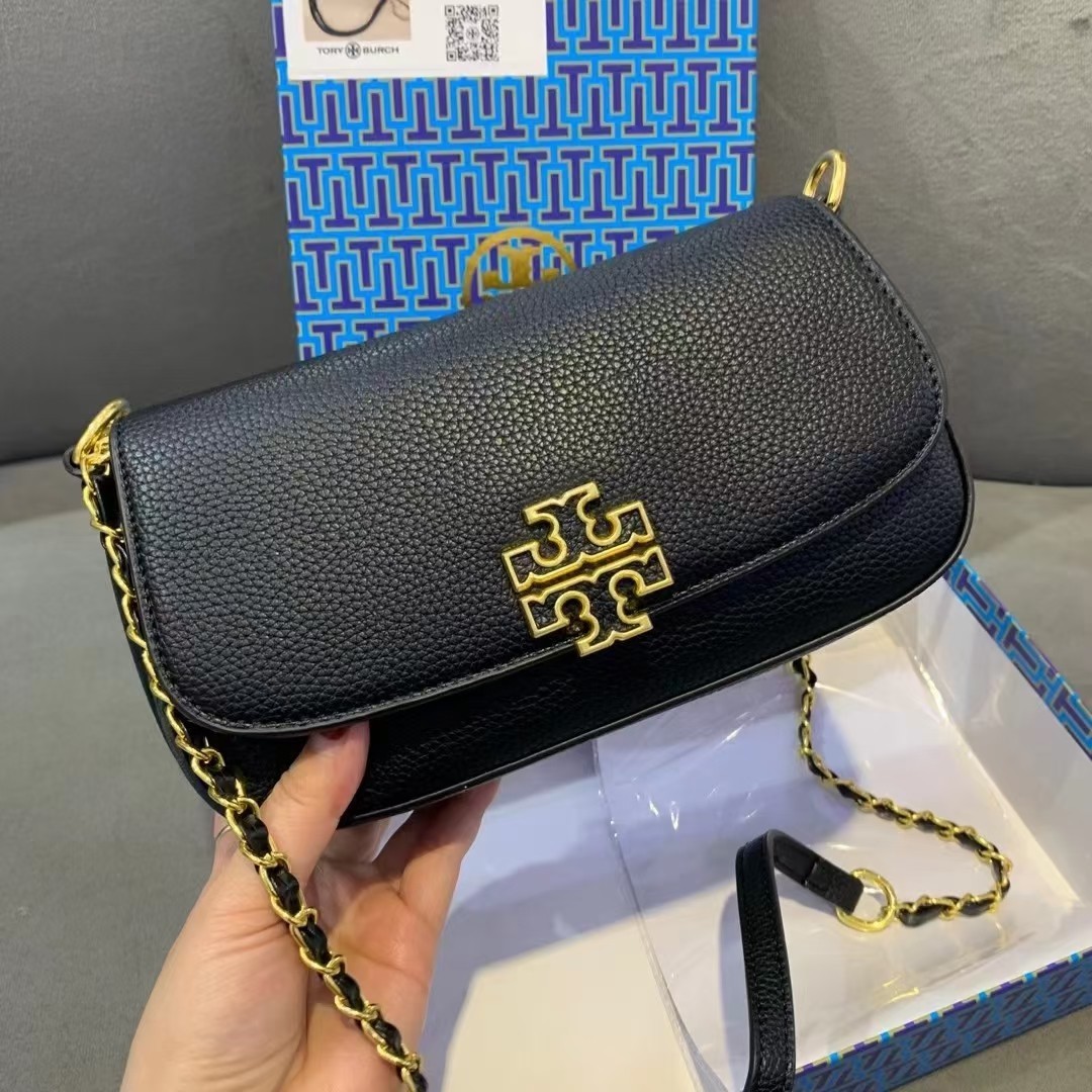 配礼盒🎁TB 托里伯奇 💗💗荔枝纹 TORY BURCH 全新Britten系列腋下包-富有气质与质感的