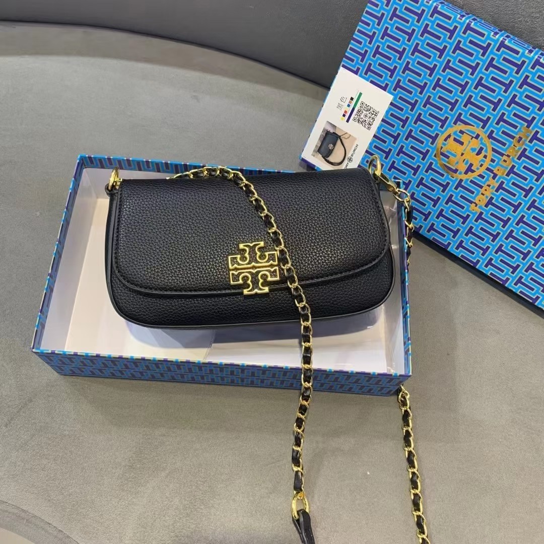 配礼盒🎁TB 托里伯奇 💗💗荔枝纹 TORY BURCH 全新Britten系列腋下包-富有气质与质感的