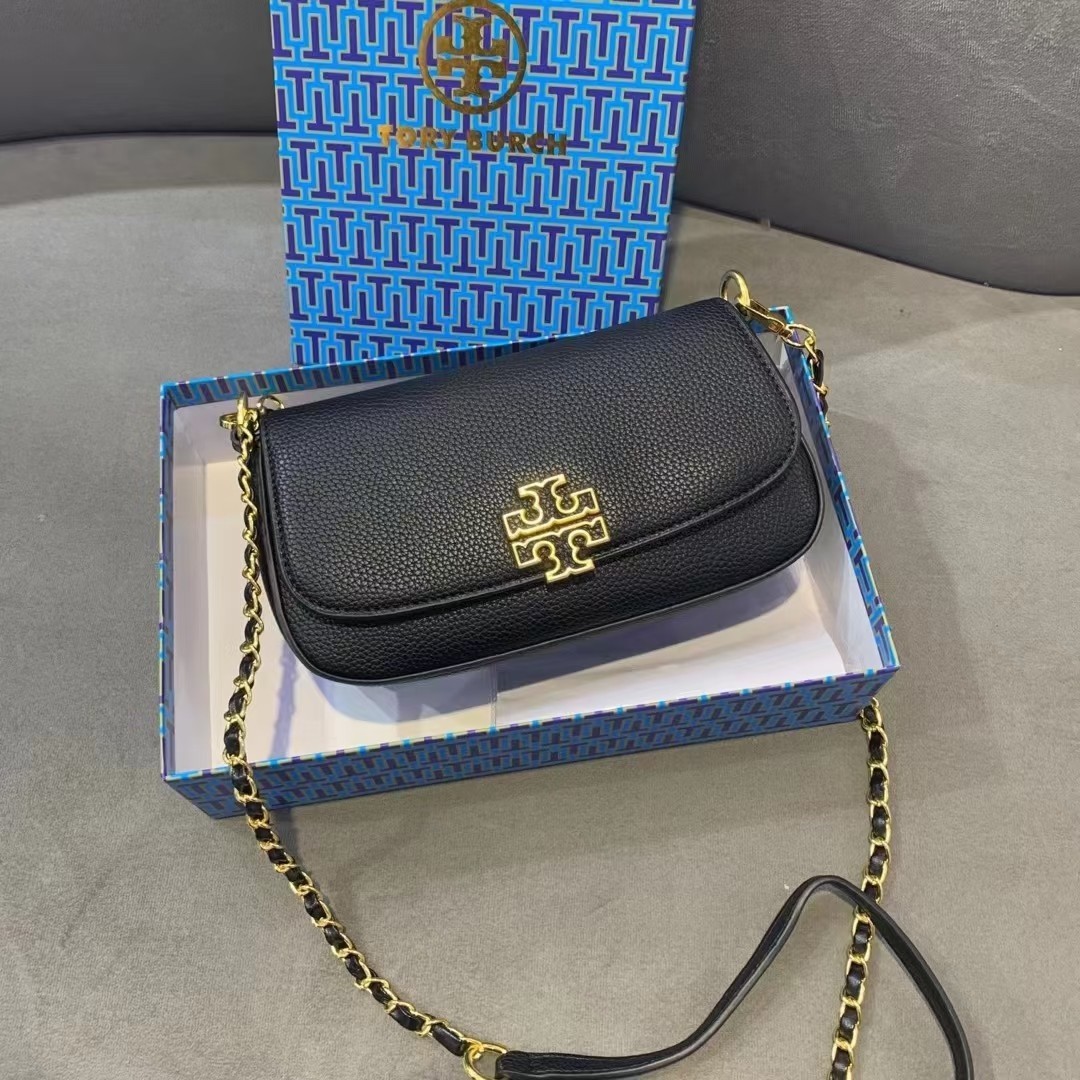 配礼盒🎁TB 托里伯奇 💗💗荔枝纹 TORY BURCH 全新Britten系列腋下包-富有气质与质感的