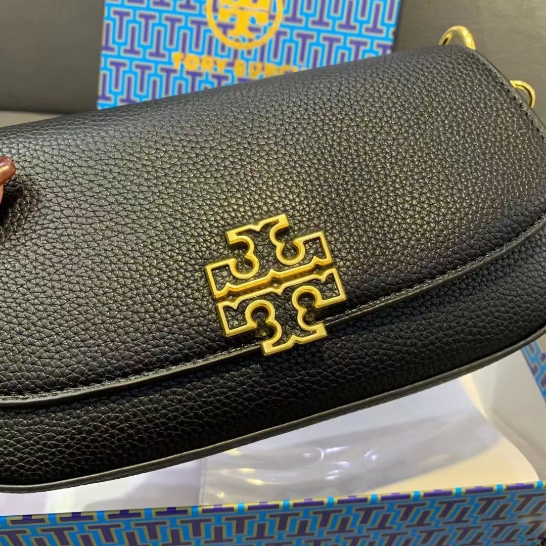 配礼盒🎁TB 托里伯奇 💗💗荔枝纹 TORY BURCH 全新Britten系列腋下包-富有气质与质感的
