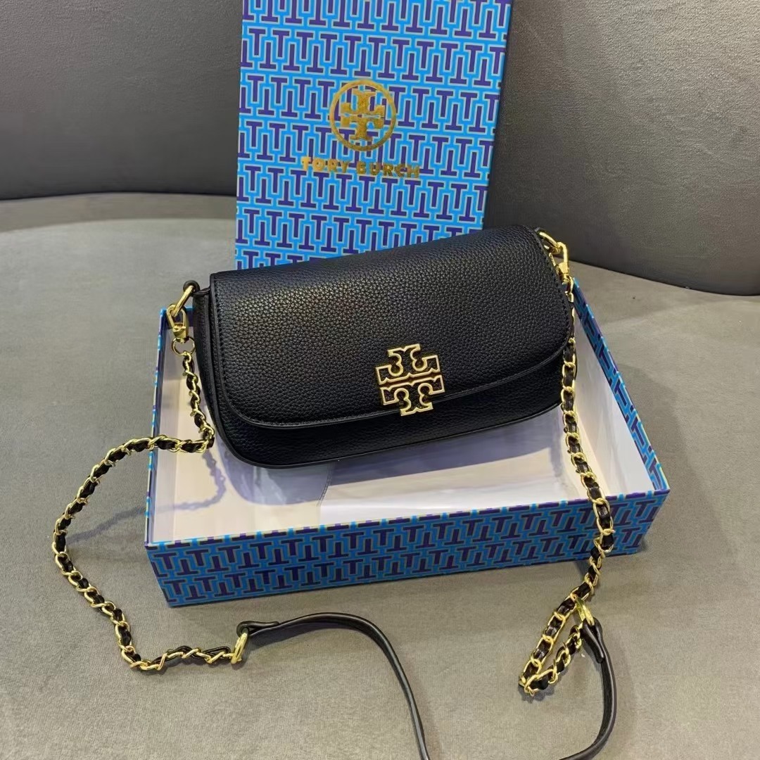 配礼盒🎁TB 托里伯奇 💗💗荔枝纹 TORY BURCH 全新Britten系列腋下包-富有气质与质感的