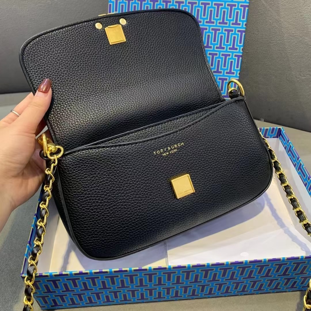 配礼盒🎁TB 托里伯奇 💗💗荔枝纹 TORY BURCH 全新Britten系列腋下包-富有气质与质感的