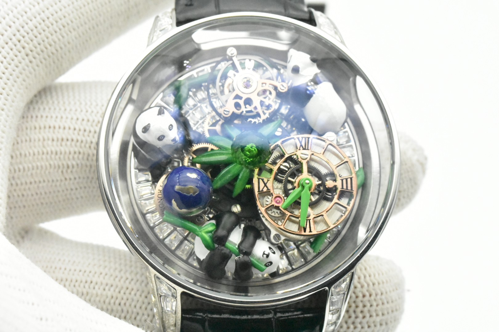 💰5865 It’s a new shipment of JACOB & CO Czech Leopard 🎮Nk1 astronomer art panda wristwatch - 图片 3