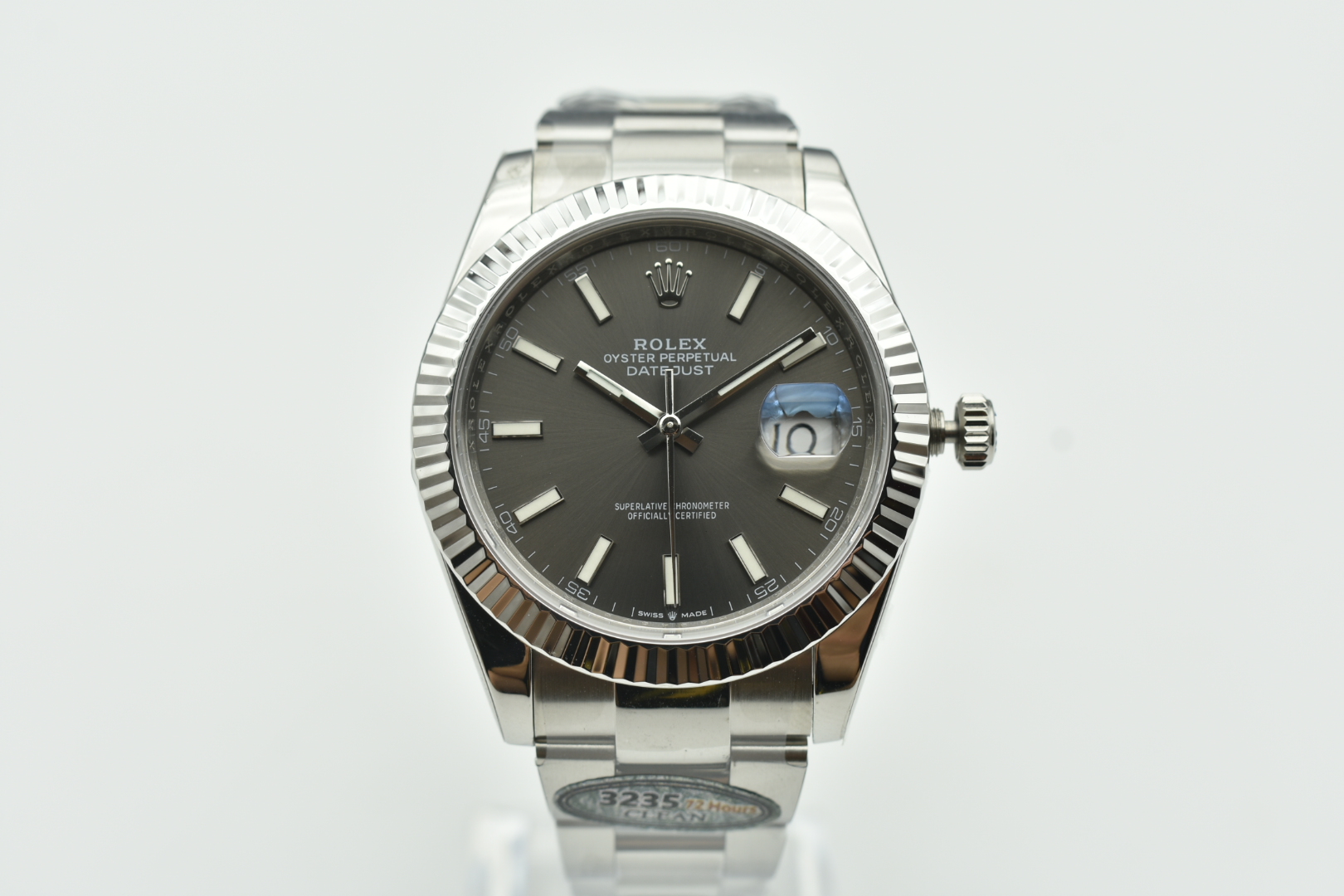 NO:393717,SJ, white shell, gold, white clean factory/C factory, strong attack, Rolex ROLEX 41mm log series LD 1: Synchronous original equipped with 3235 all-in-one machine 2: The overall material is made of 904 steel, matched with AR factory steel belt (fine polishing and fine grinding) 3: The strongest literal, black surface is as dark as ink, deep and steady, white surface is as bright as the moon, lasting classic, blue surface is crystal clear and fashionable. 4: Calendar font pairing. 5: The only way to achieve pointer luminescence/word nail luminescence to achieve the same color because they are all third-party factories processed + self-purchased Swiss c1+c3 luminescence powder 6: Premium electroplated platinum ring mouth, sparkling. 7 watch mirror is made of sapphire crystal glass. S1 exquisitely recommended men's mechanical watch, Rolex19860909SJ出品 白壳 金 不漏白  clean厂/C厂 强悍来袭 劳力士 ROLEX 41mm 日志型系列 LD 1:同步原装搭载3235一体机 2:材质方面整体采用了904钢制,搭配AR厂钢带（精抛细磨） 3: 最强字面,黑面漆黑如墨,深邃稳重,白面皎洁如月,持久经典,蓝面晶莹透亮,时尚高贵. 4:日历字体对版. 5:唯一做到指针夜光/字钉夜光 做到同色 因为都是第三方工厂加工+自购瑞士 c1+c3夜光粉 6:尊贵电镀铂金圈口,闪闪发光. 7表镜面采用蓝宝石水晶玻璃.S1精致推荐男士机械腕表,,rolex,Watch