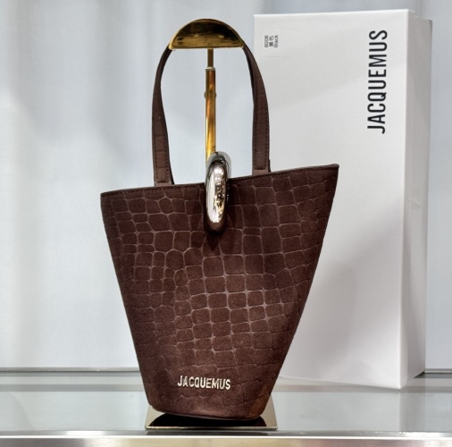 Jacquemus Le Petit Bambo Brown Alligator Print Mini Tote Bag 1 Jacquemus Le Petit Bambo Brown Alligator Print Mini Tote Bag