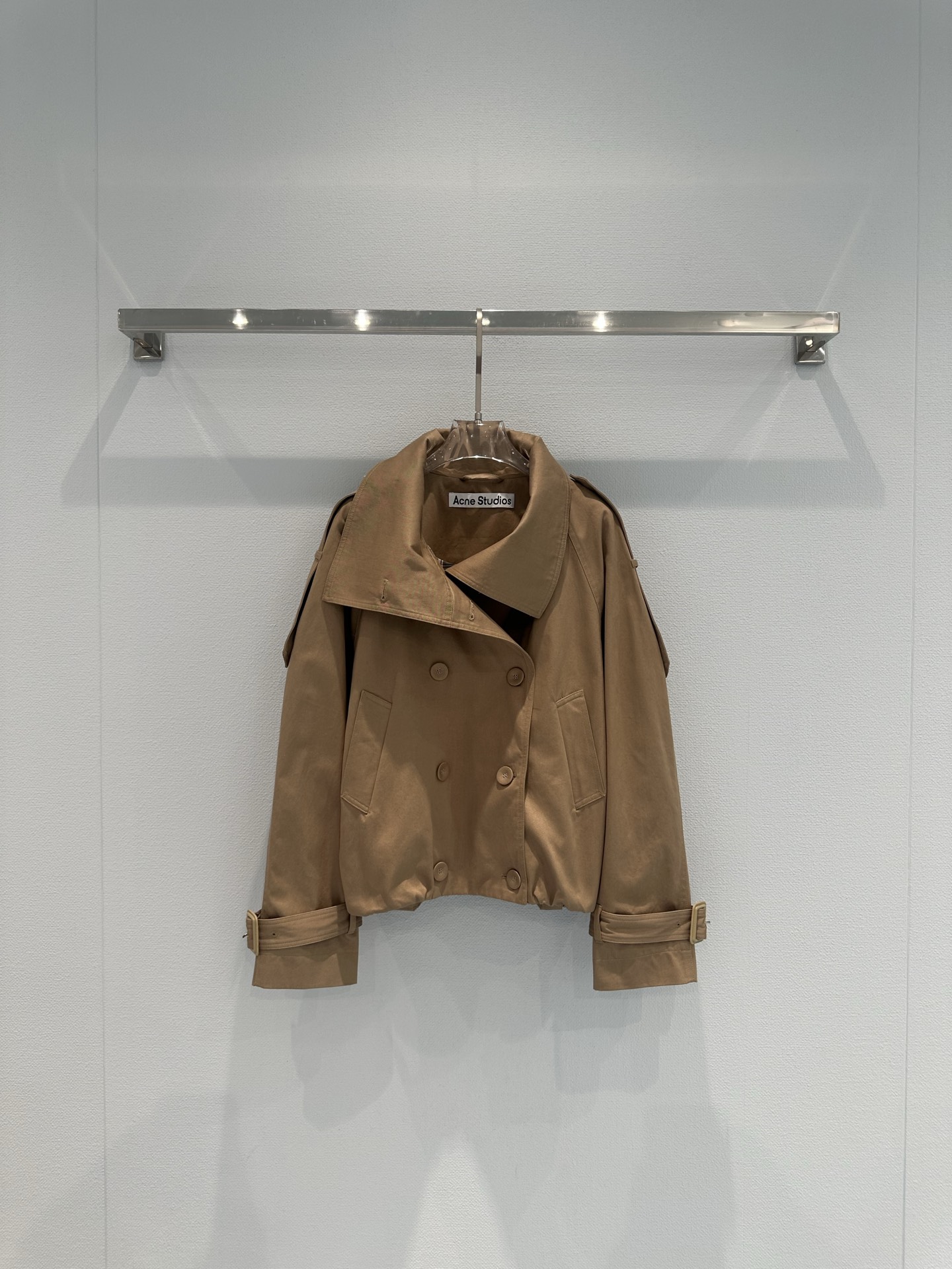 Acne Studios Veste Courte Style Workwear Kaki Rétro Automne pour Femme