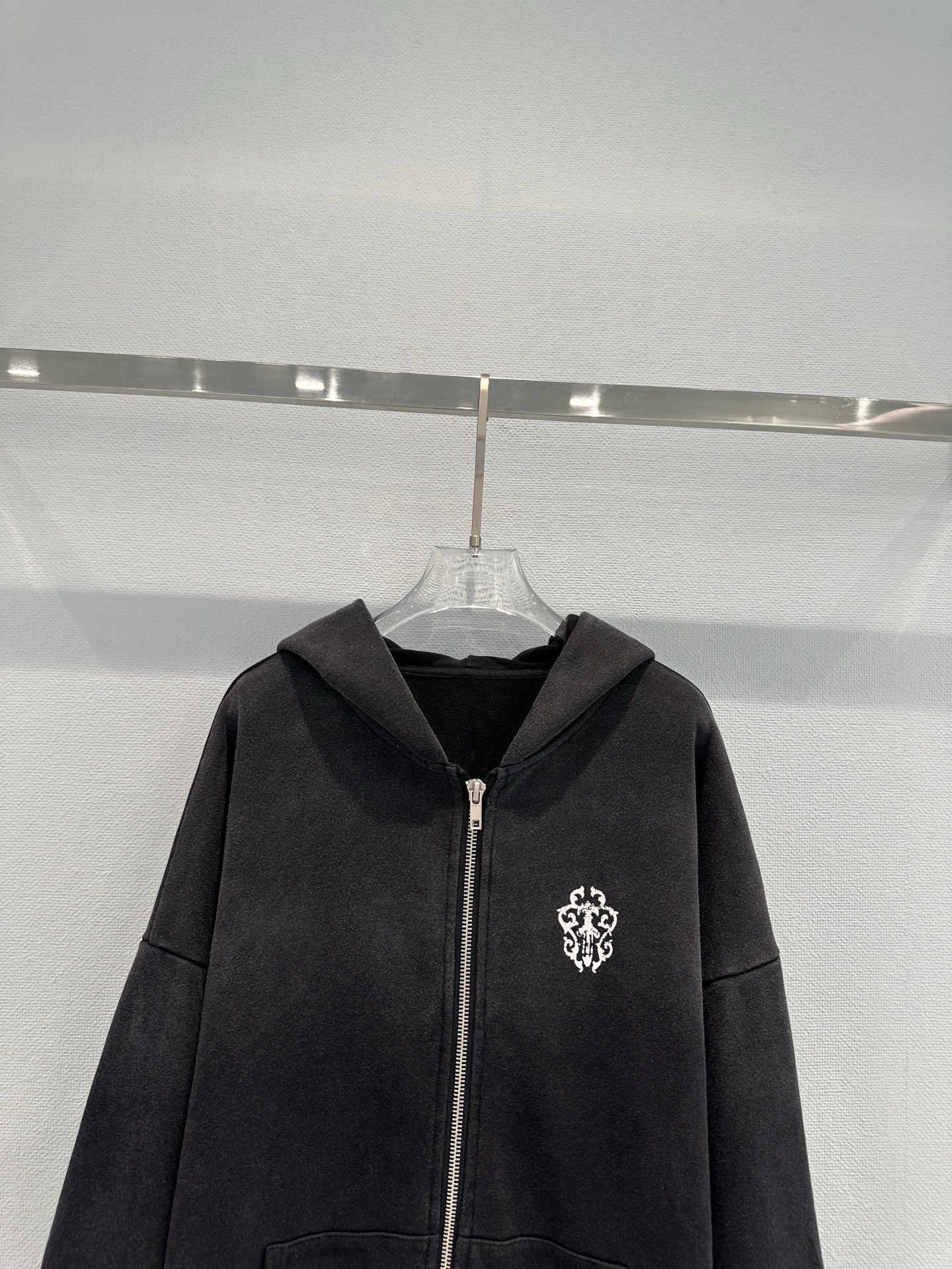 Chrome Hearts Flag Zip-Up Hoodie: Unisex Casual Sweatshirt - Street Style 3 i1756970227414 8293 0 2