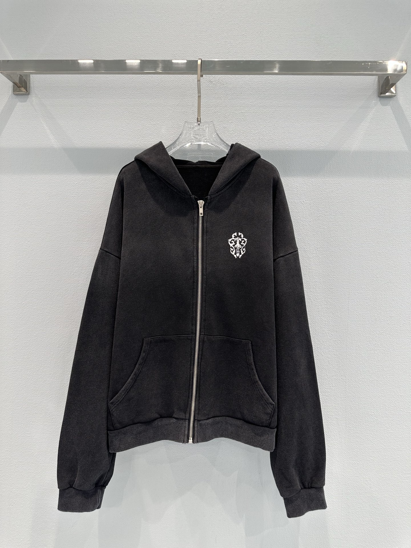 Chrome Hearts Flag Zip-Up Hoodie: Unisex Casual Sweatshirt - Street Style 4 i1756970227458 4380 0 1