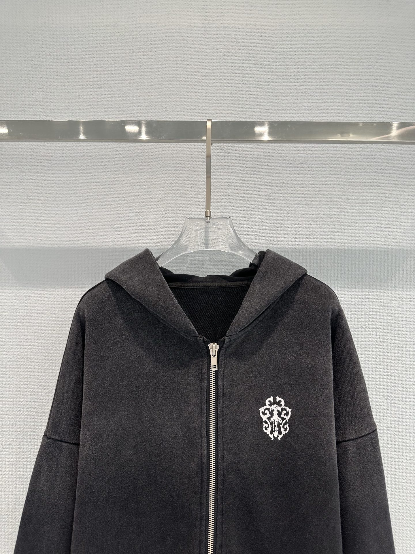 Chrome Hearts Flag Zip-Up Hoodie: Unisex Casual Sweatshirt - Street Style 5 i1756970227478 243 0 3