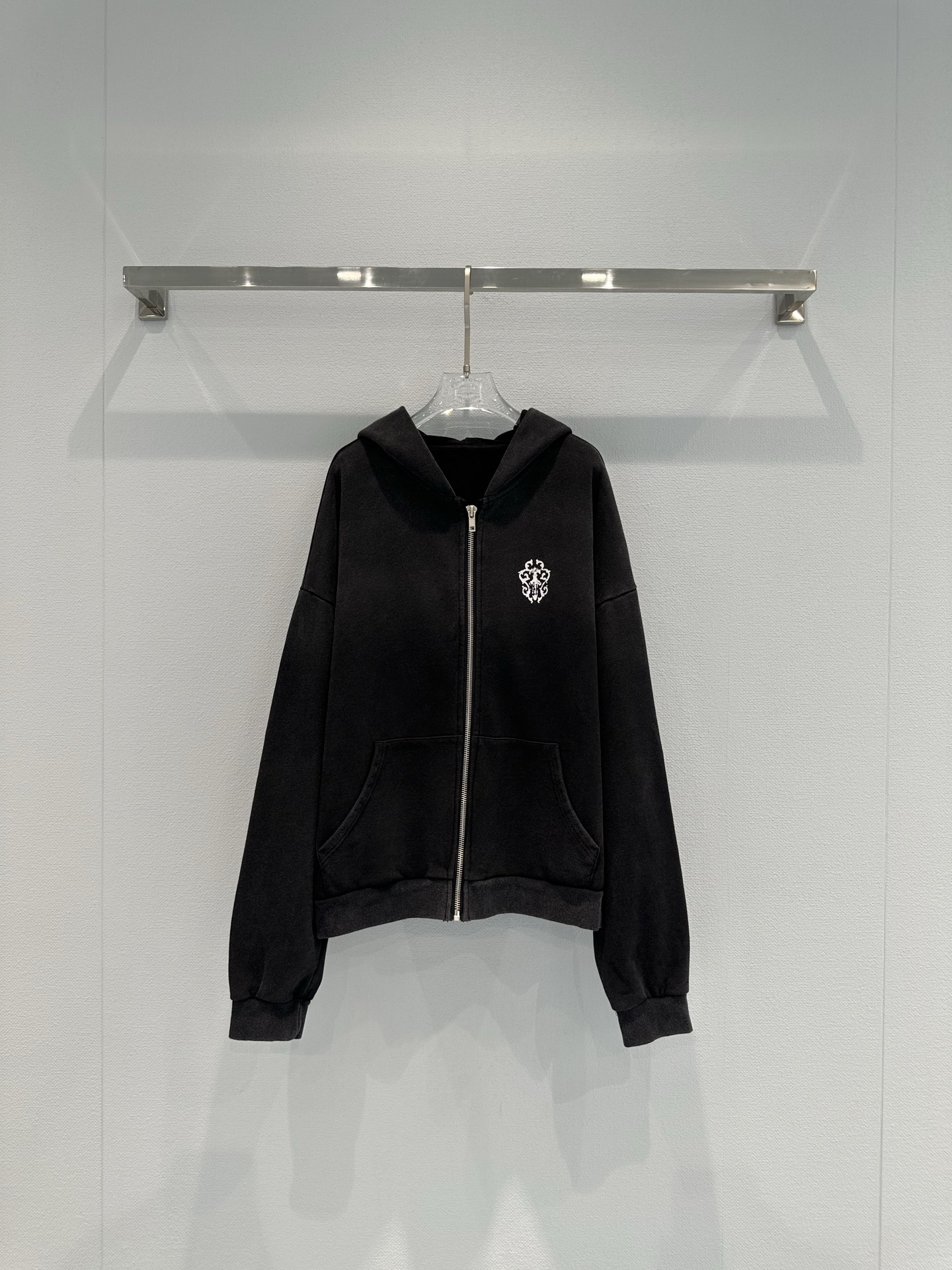 Chrome Hearts Flag Zip-Up Hoodie: Unisex Casual Sweatshirt - Street Style 2 i1756970228404 9688 0 0