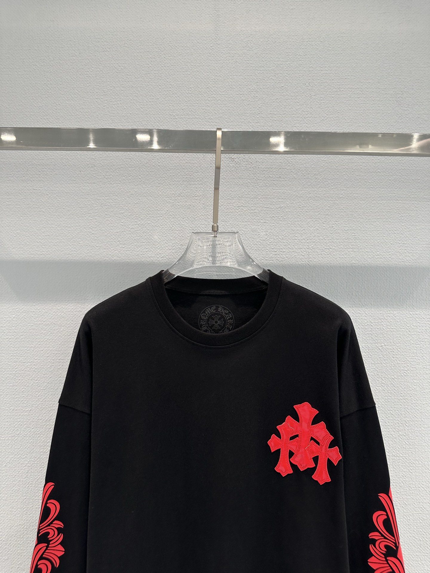 Chrome Hearts Cross Colorblock Leather Label T-Shirt Long Sleeve 5 i1756970371468 1911 0 3