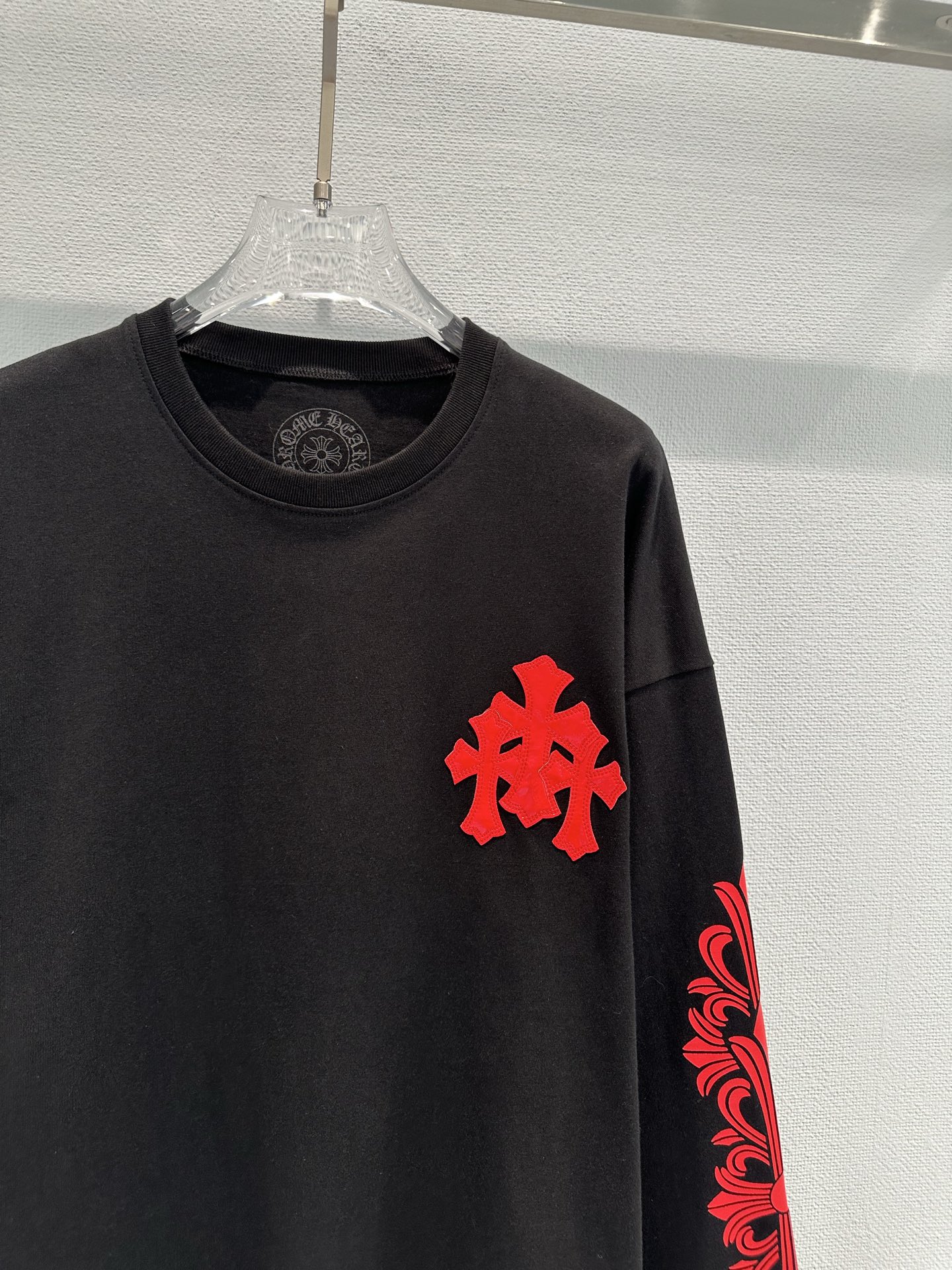 Chrome Hearts Cross Colorblock Leather Label T-Shirt Long Sleeve 7 i1756970373203 7071 0 5