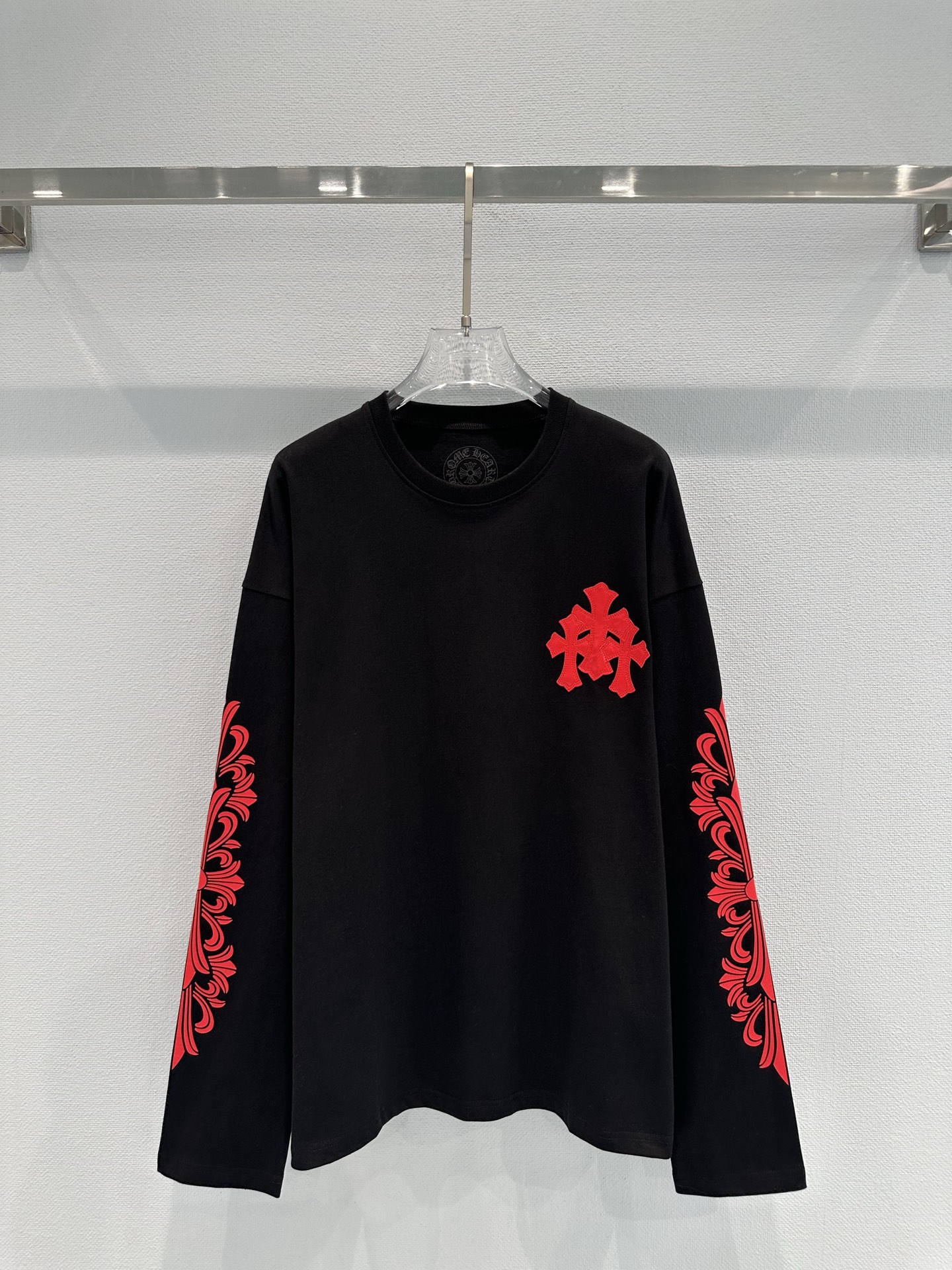 Chrome Hearts Cross Colorblock Leather Label T-Shirt Long Sleeve 4 i1756970373243 9339 0 1