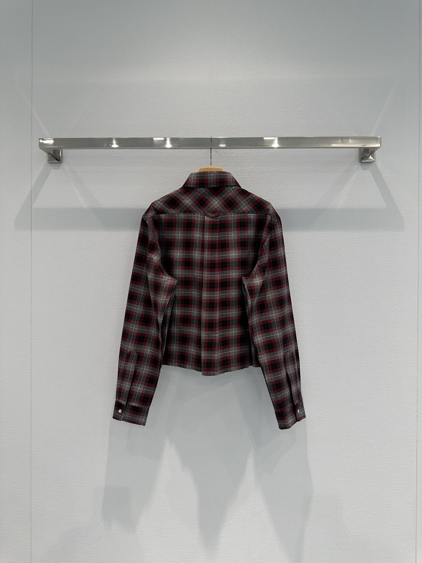 Miu Miu Cropped Plaid Shirt, Long Sleeve Button-Down, Casual Style 8 i1761038021864 7500 0 9