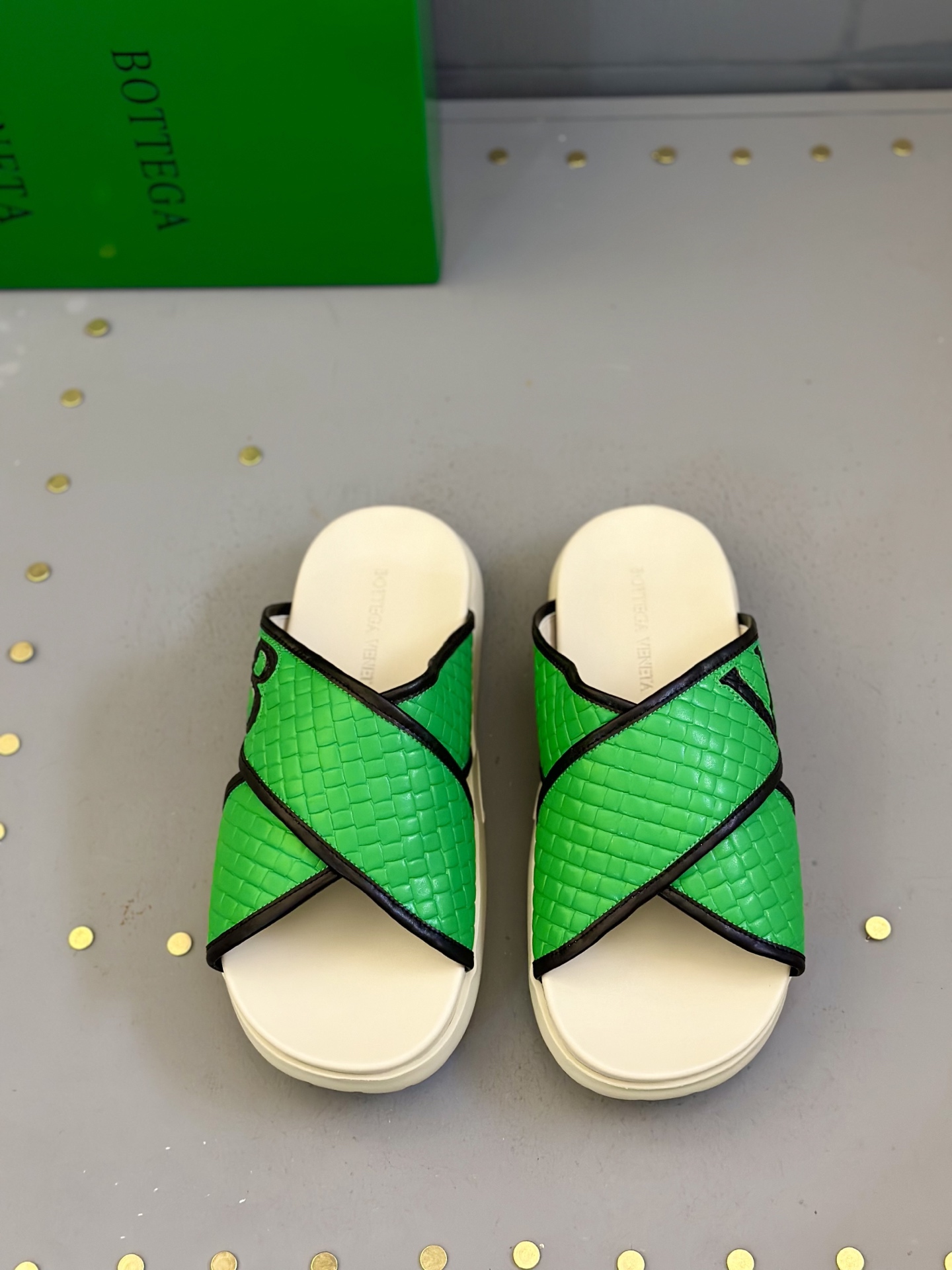 Bottega Veneta Men's Woven Leather Slides - Spring/Summer Collection 13 Bottega Veneta Men's Woven Leather Slides - Spring/Summer Collection