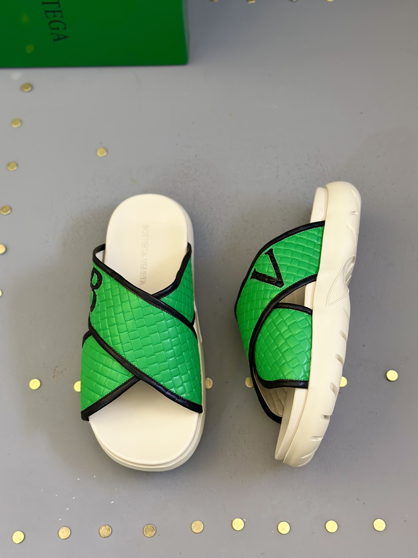 Bottega Veneta Men's Woven Leather Slides - Spring/Summer Collection 7 i1742121486984 8823 0 5