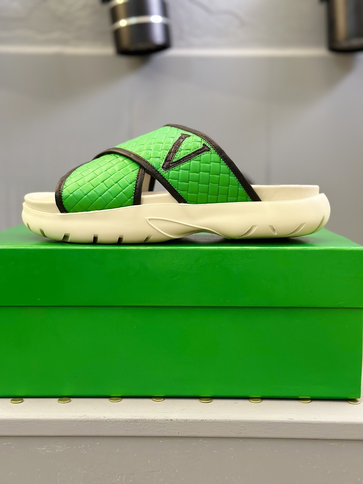 Bottega Veneta Men's Woven Leather Slides - Spring/Summer Collection 6 i1742121486996 3930 0 4