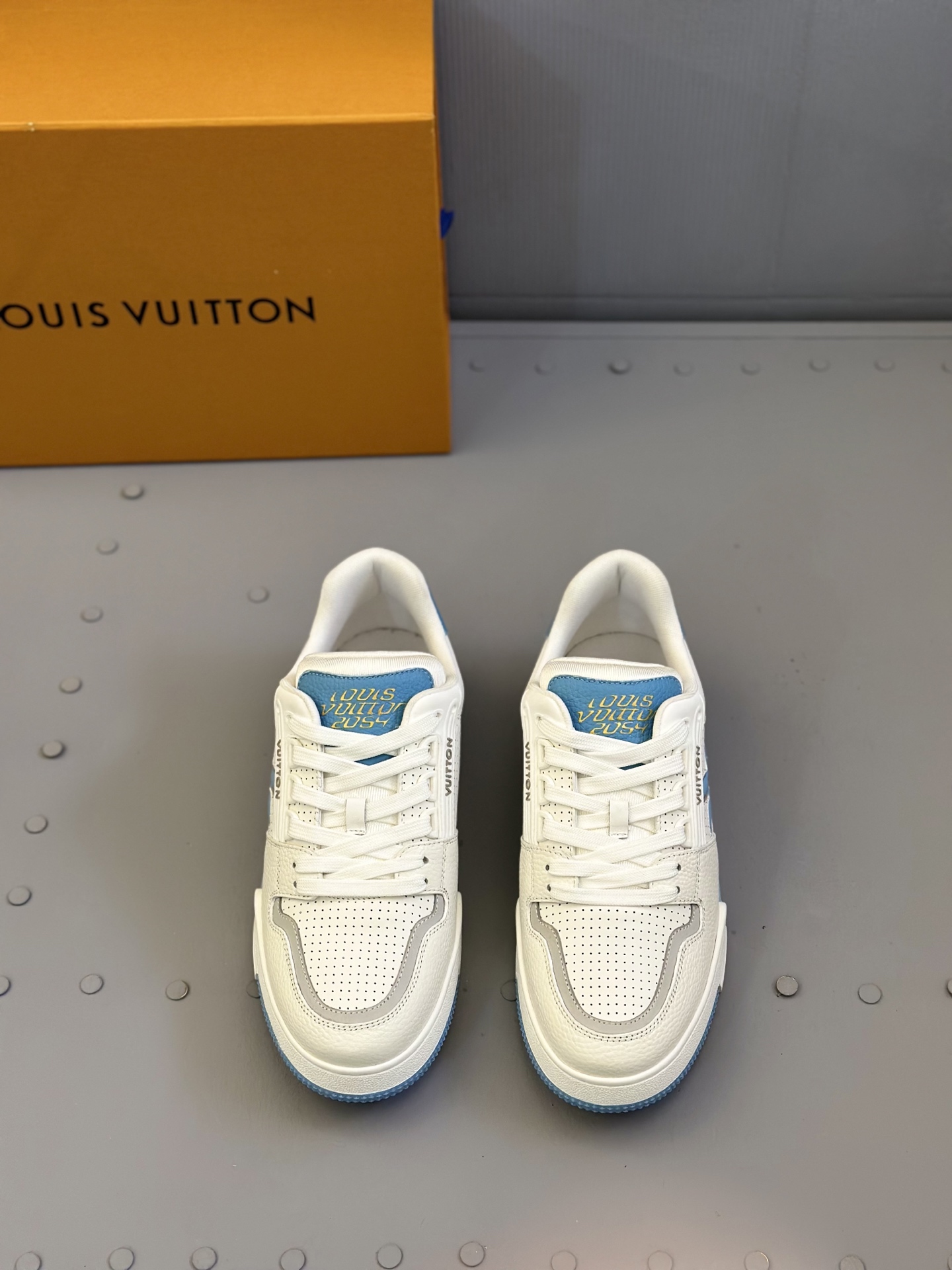 Louis Vuitton Trainer Sneaker: White Leather, Men's Low Top, Sizes 39-44 1 Louis Vuitton Trainer Sneaker: White Leather, Men's Low Top, Sizes 39-44