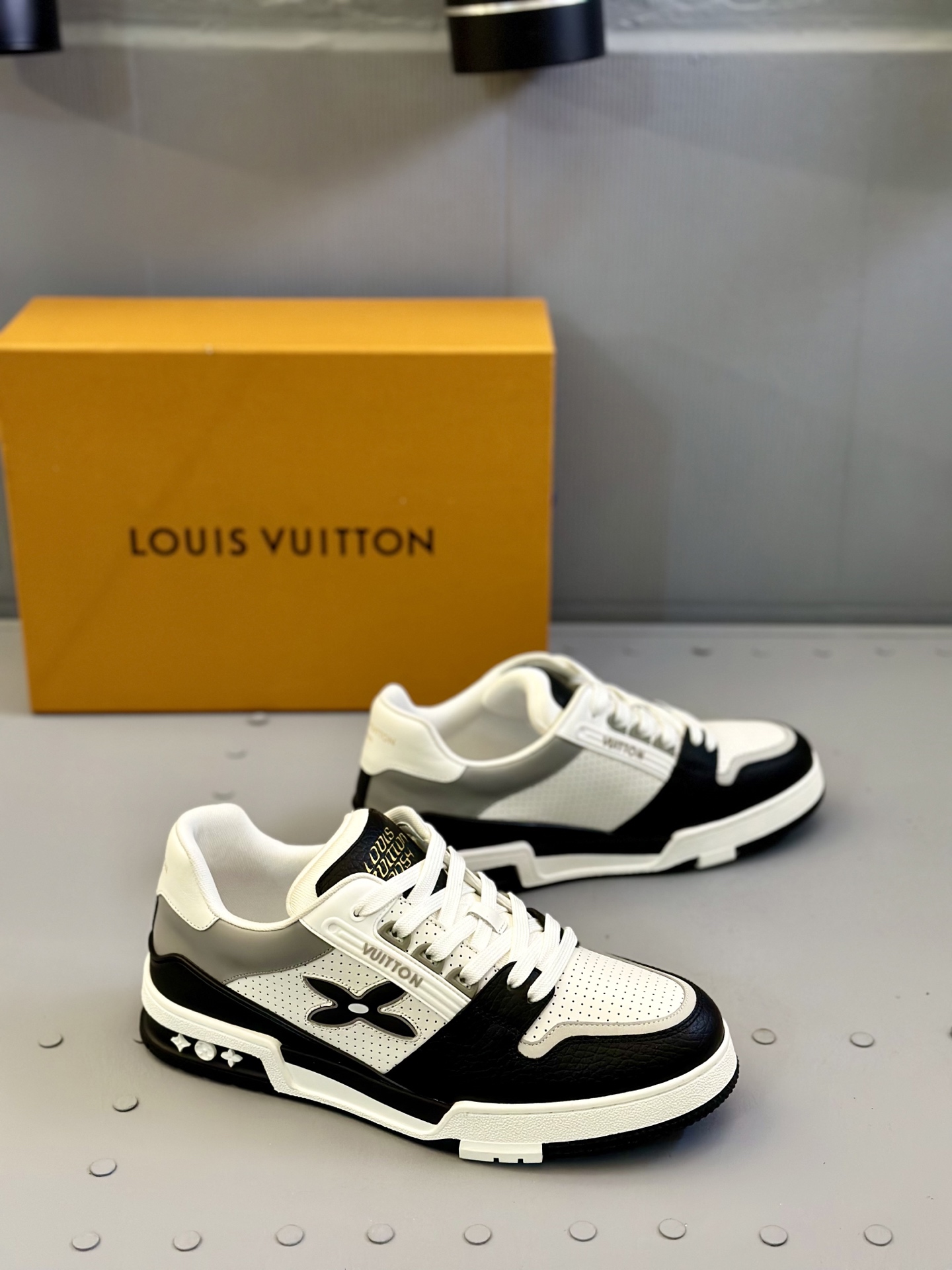 Louis Vuitton Trainer Sneaker: Black & White Leather, Men's Size 39-44 3 i1743507253933 3206 0 1