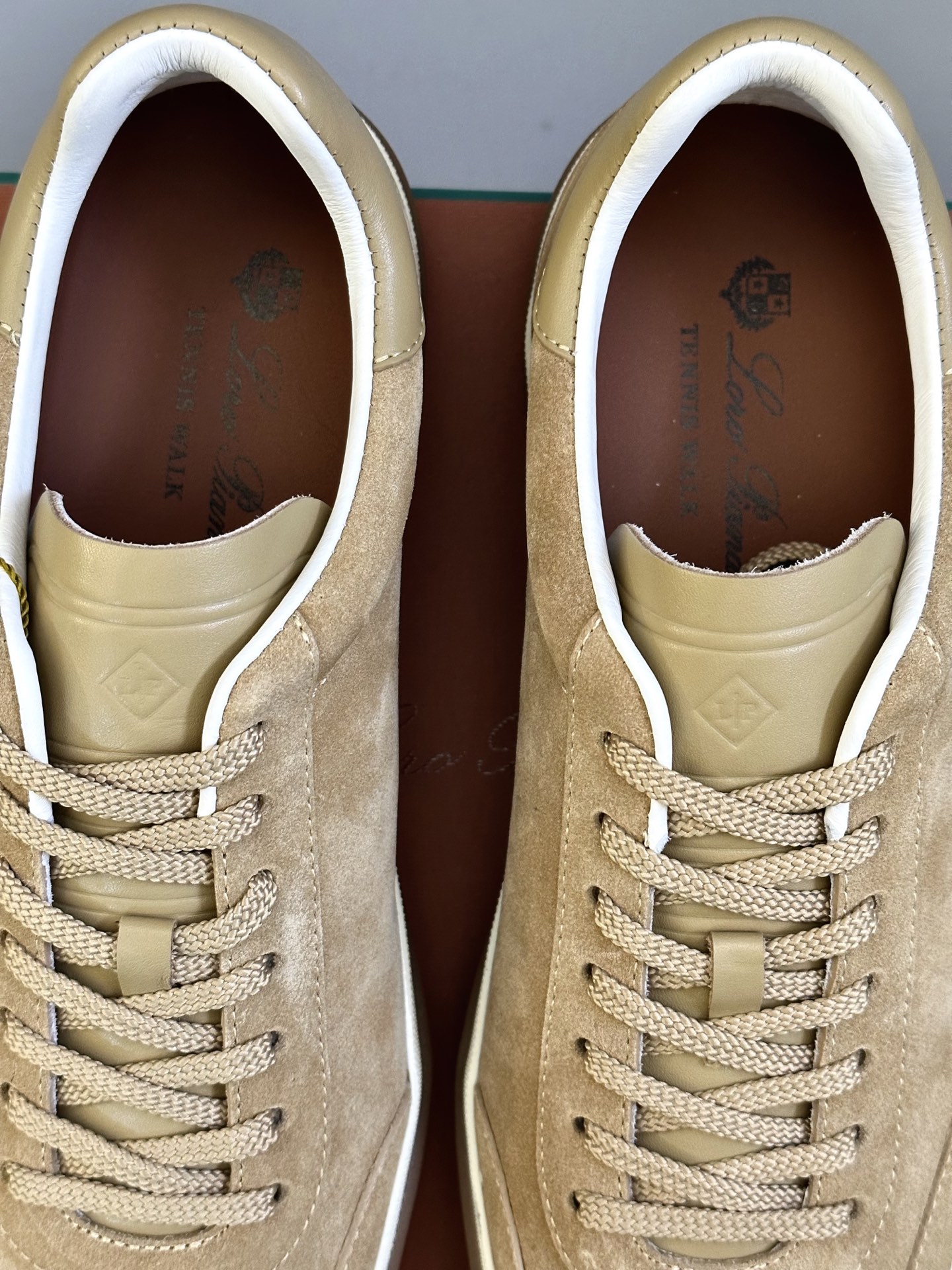 Loro Piana Men's Suede Leather Sneakers Classic Style Handmade Size 39-45 9 i1743590462971 1650 0 7