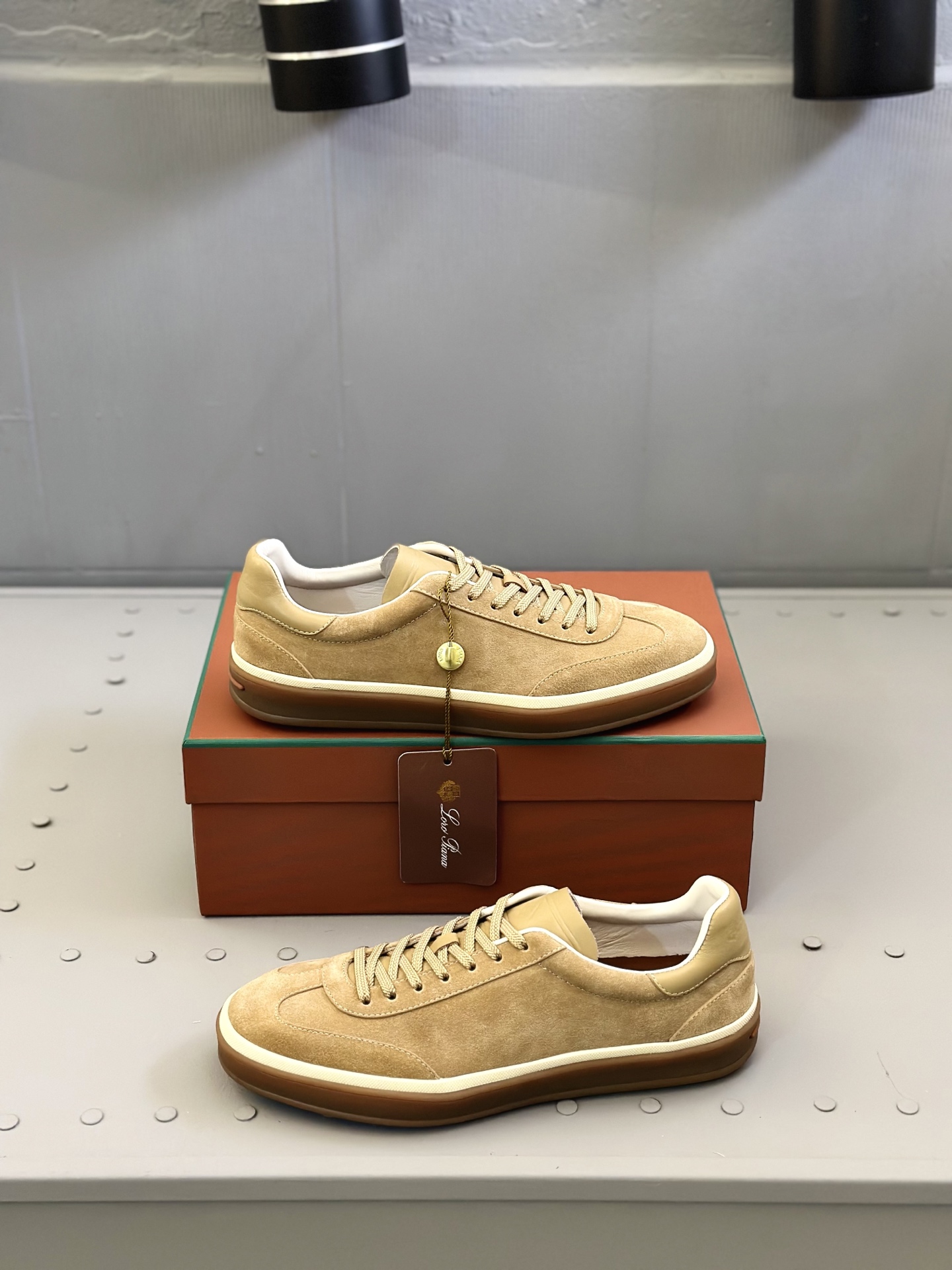 Loro Piana Men's Suede Leather Sneakers Classic Style Handmade Size 39-45 4 i1743590463058 8988 0 2