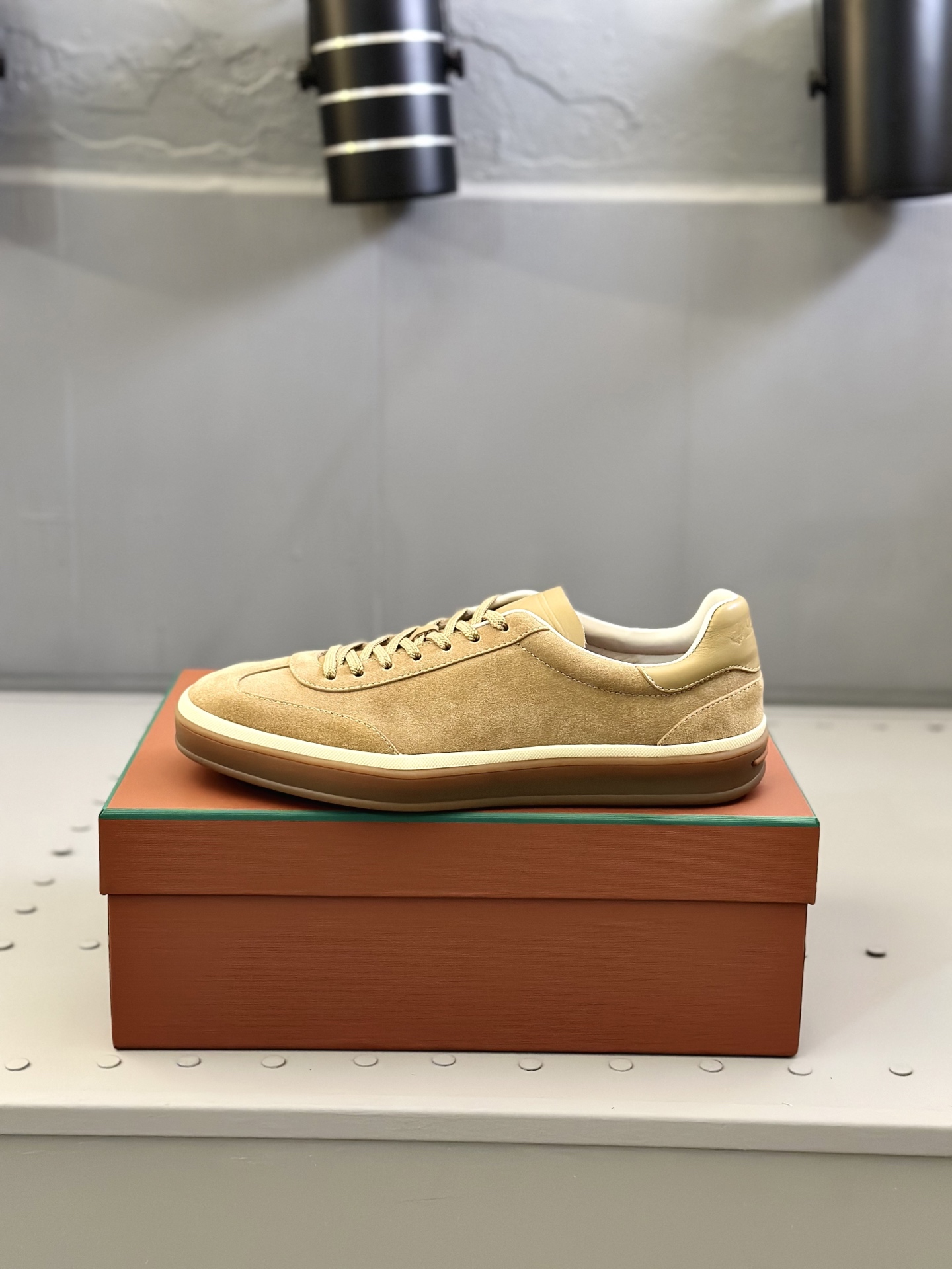 Loro Piana Men's Suede Leather Sneakers Classic Style Handmade Size 39-45 5 i1743590463181 2923 0 3