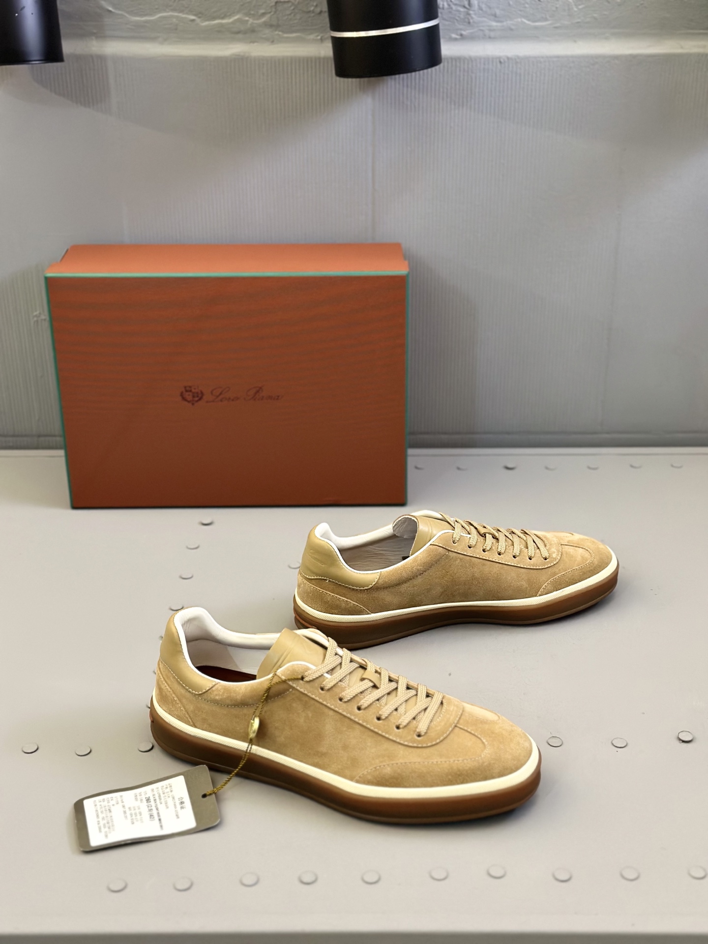 Loro Piana Men's Suede Leather Sneakers Classic Style Handmade Size 39-45 8 i1743590463254 5168 0 6