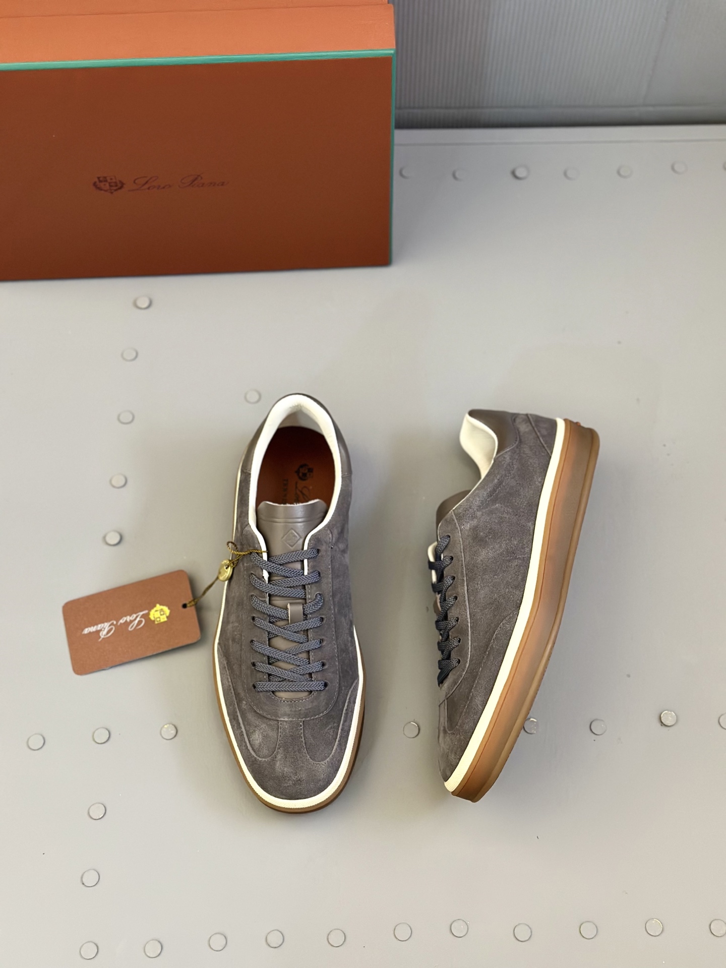 Loro Piana Men's Suede Leather Sneakers, Handmade, Comfortable, and Stylish 7 i1743590484933 3237 0 5