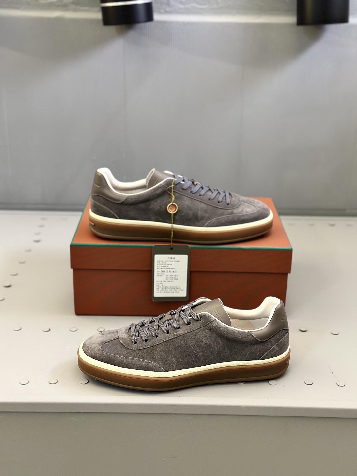 Loro Piana Men's Suede Leather Sneakers, Handmade, Comfortable, and Stylish 5 i1743590484950 7948 0 3