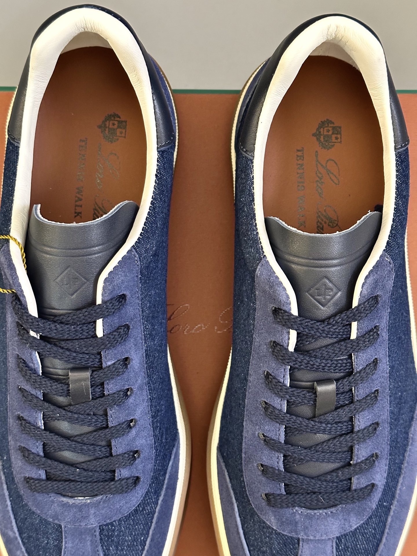 Loro Piana Men's Blue Suede Leather Sneakers, Handmade Stitching,Size 39-44 7 i1743590529384 1825 0 5