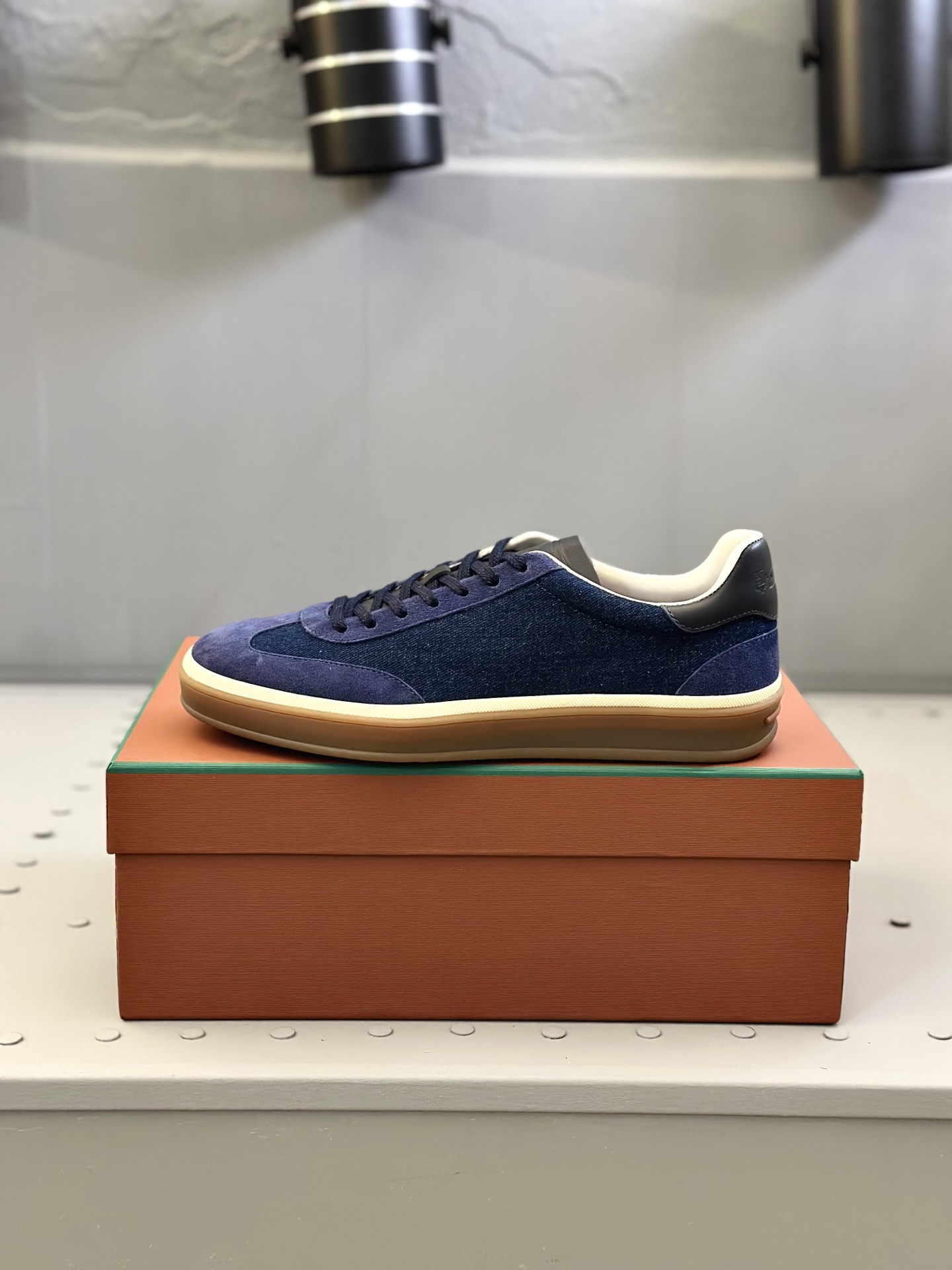 Loro Piana Men's Blue Suede Leather Sneakers, Handmade Stitching,Size 39-44 8 i1743590533478 8697 0 6