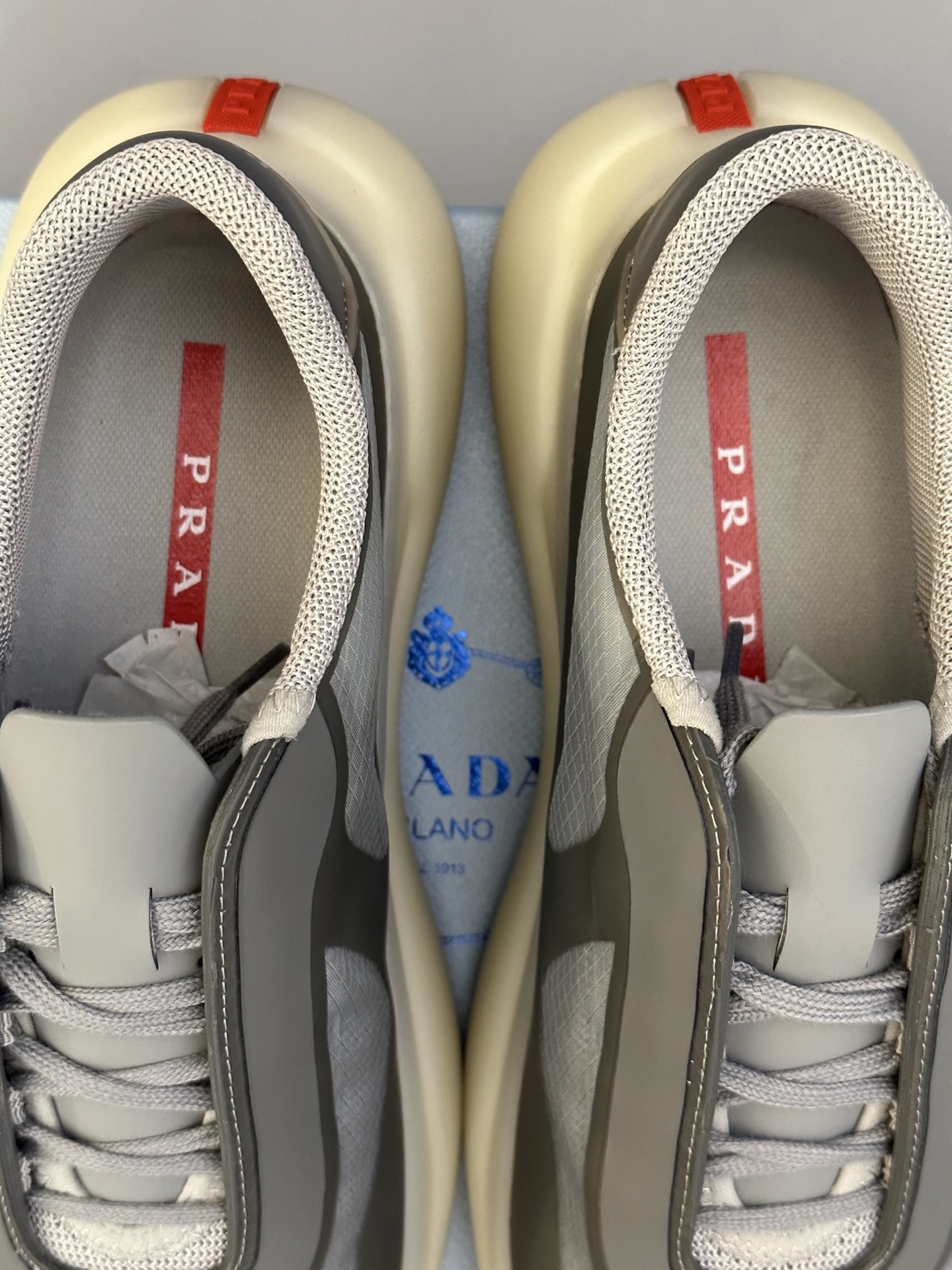 Prada Men's Leather and Mesh Lace-Up Sneakers, Casual Running Shoes 9 i1744709573673 9198 0 7