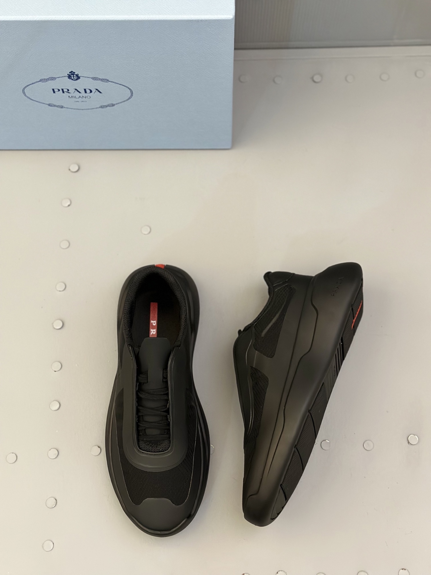 Prada Men's Leather and Mesh Lace-Up Sneakers - Premium Quality 6 i1744709591400 9201 0 4