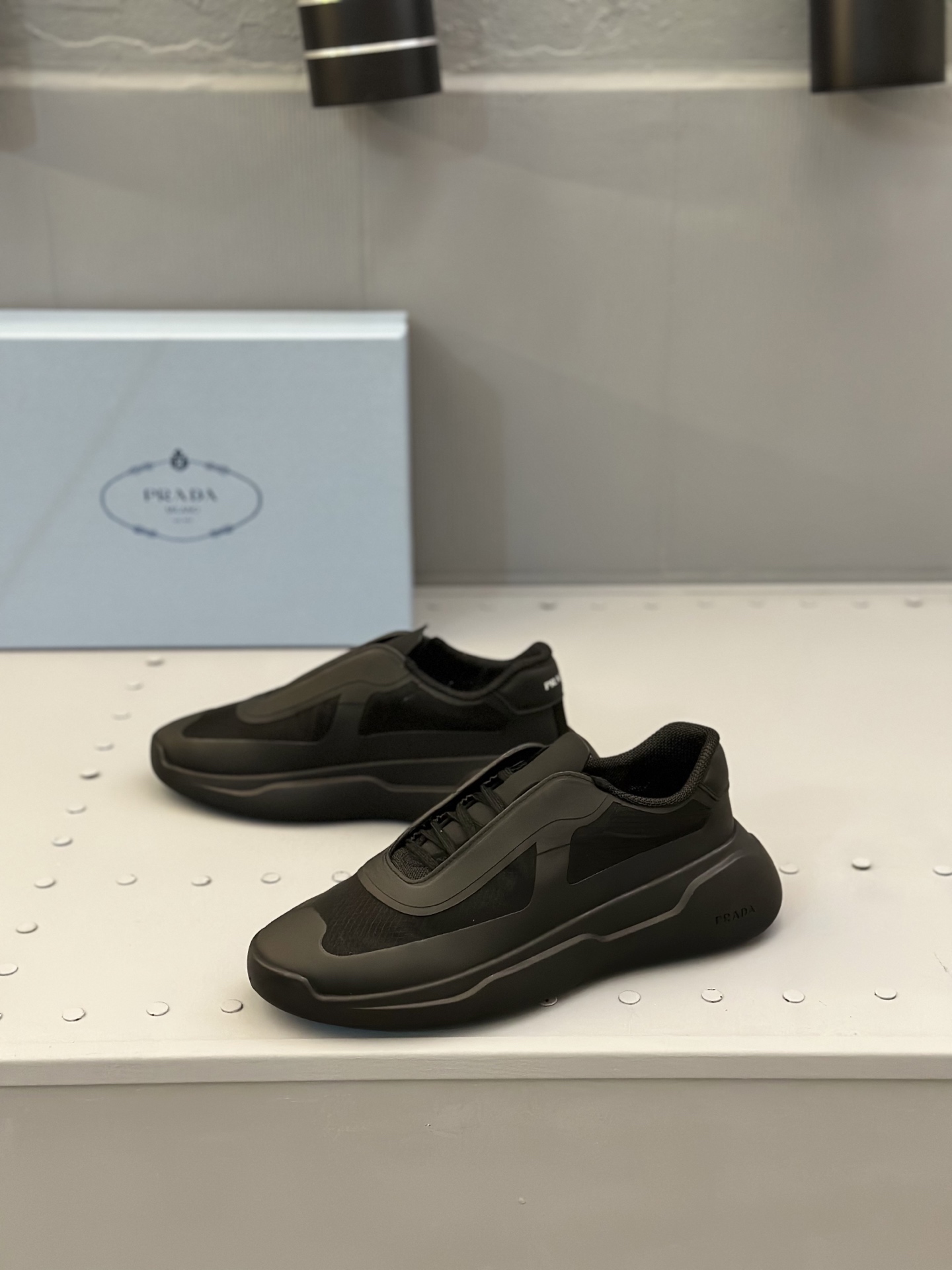 Prada Men's Leather and Mesh Lace-Up Sneakers - Premium Quality 4 i1744709591510 4166 0 2