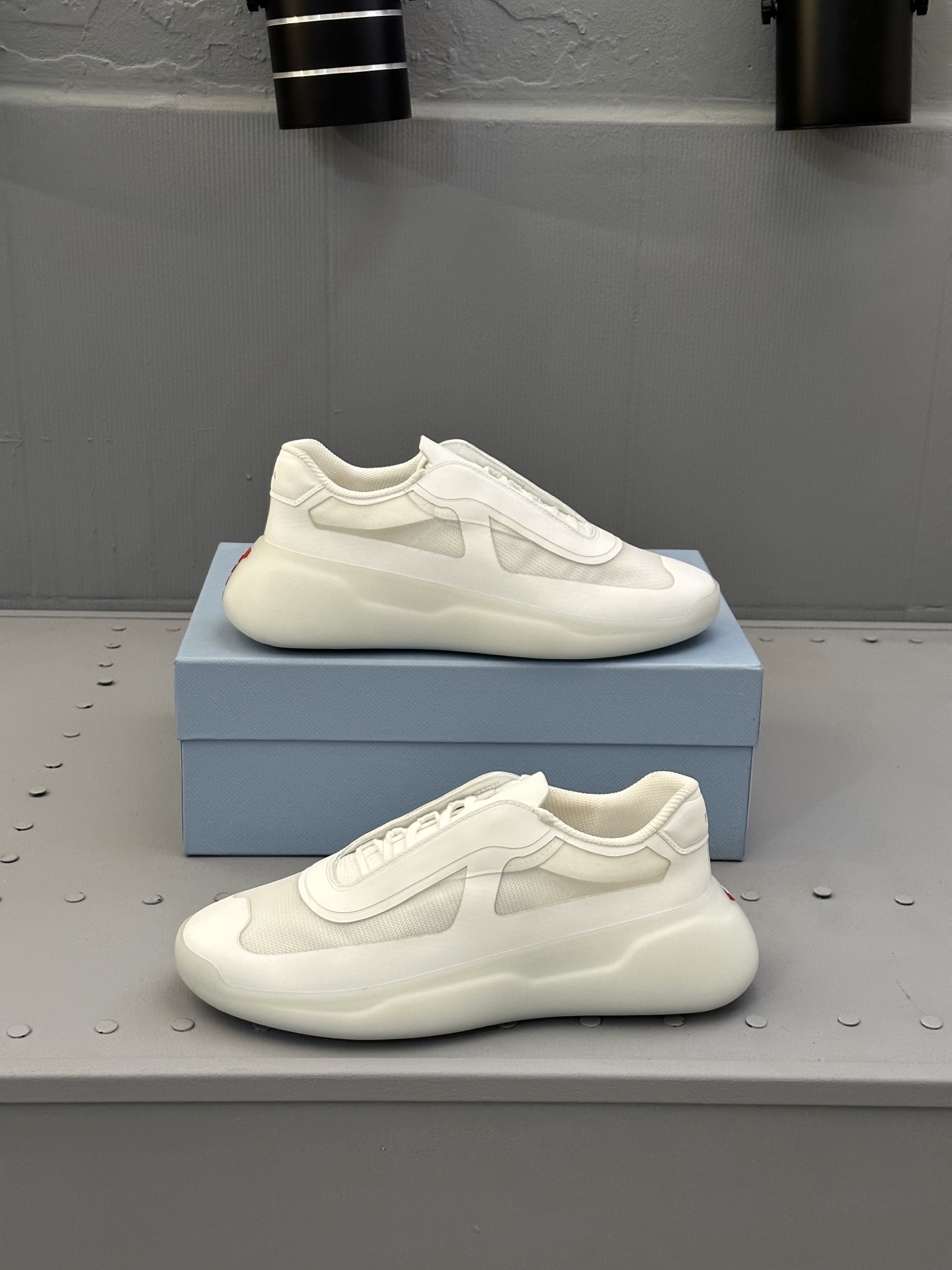 Prada White Leather Sneakers for Men - Italian Craftsmanship & Comfort 5 i1744709610991 2321 0 3