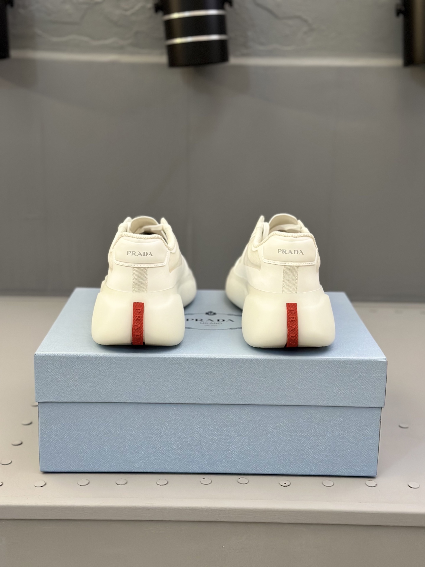 Prada White Leather Sneakers for Men - Italian Craftsmanship & Comfort 8 i1744709614741 3685 0 6