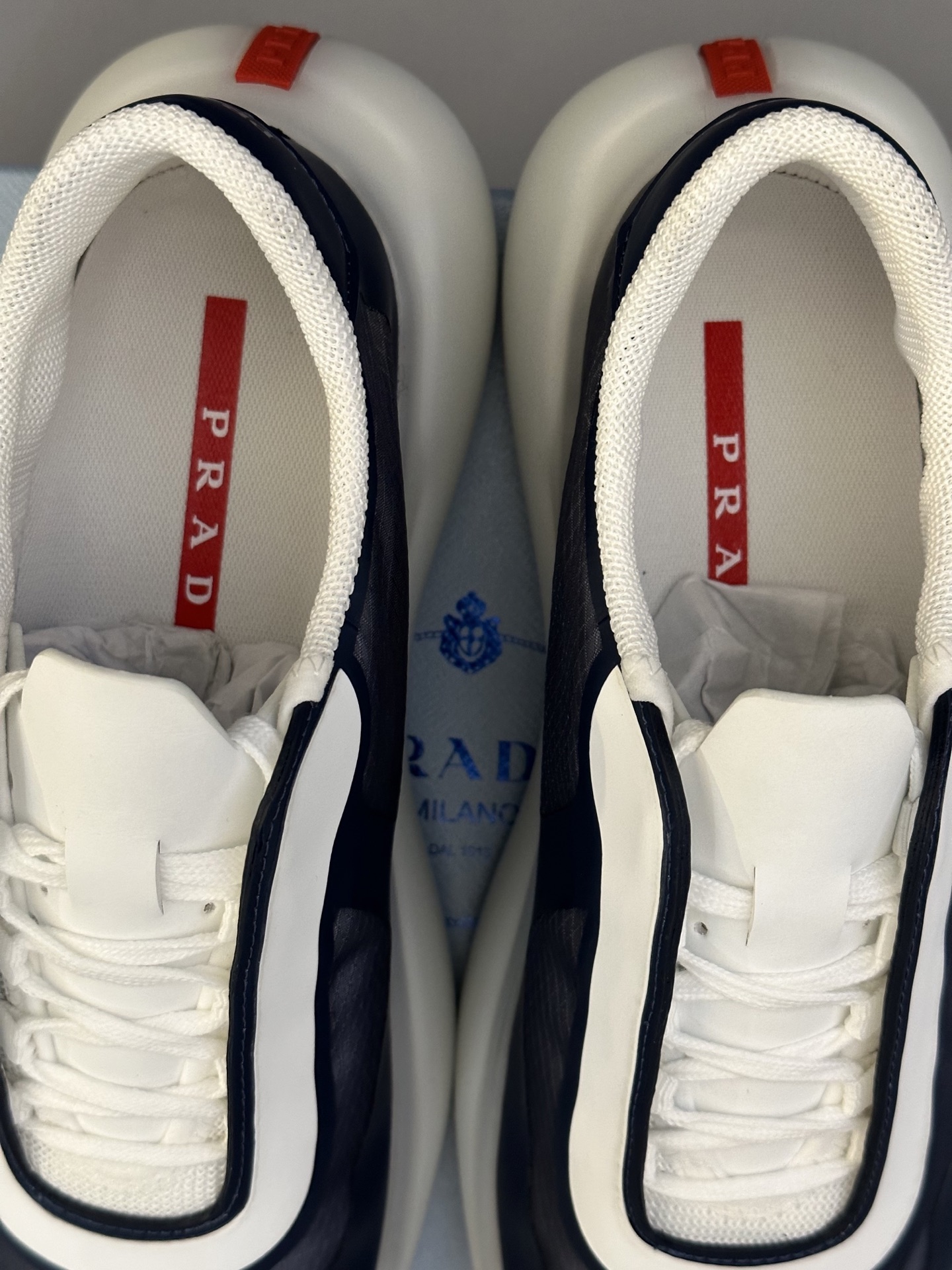 Prada Men's Leather & Mesh Sneakers, Fashionable and Comfortable Shoes. 8 i1744709630839 6375 0 6