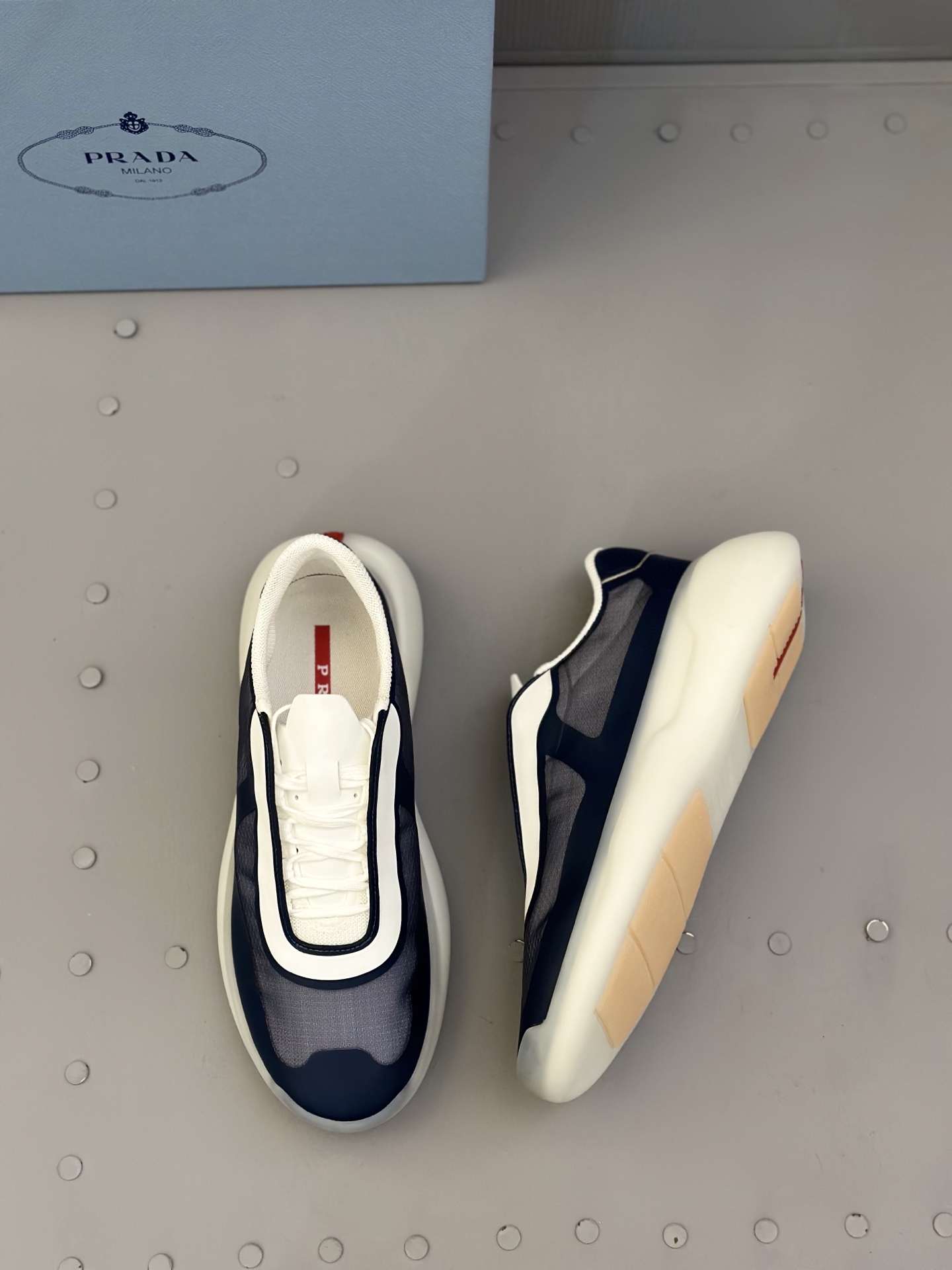 Prada Men's Leather & Mesh Sneakers, Fashionable and Comfortable Shoes. 6 i1744709630907 7585 0 4