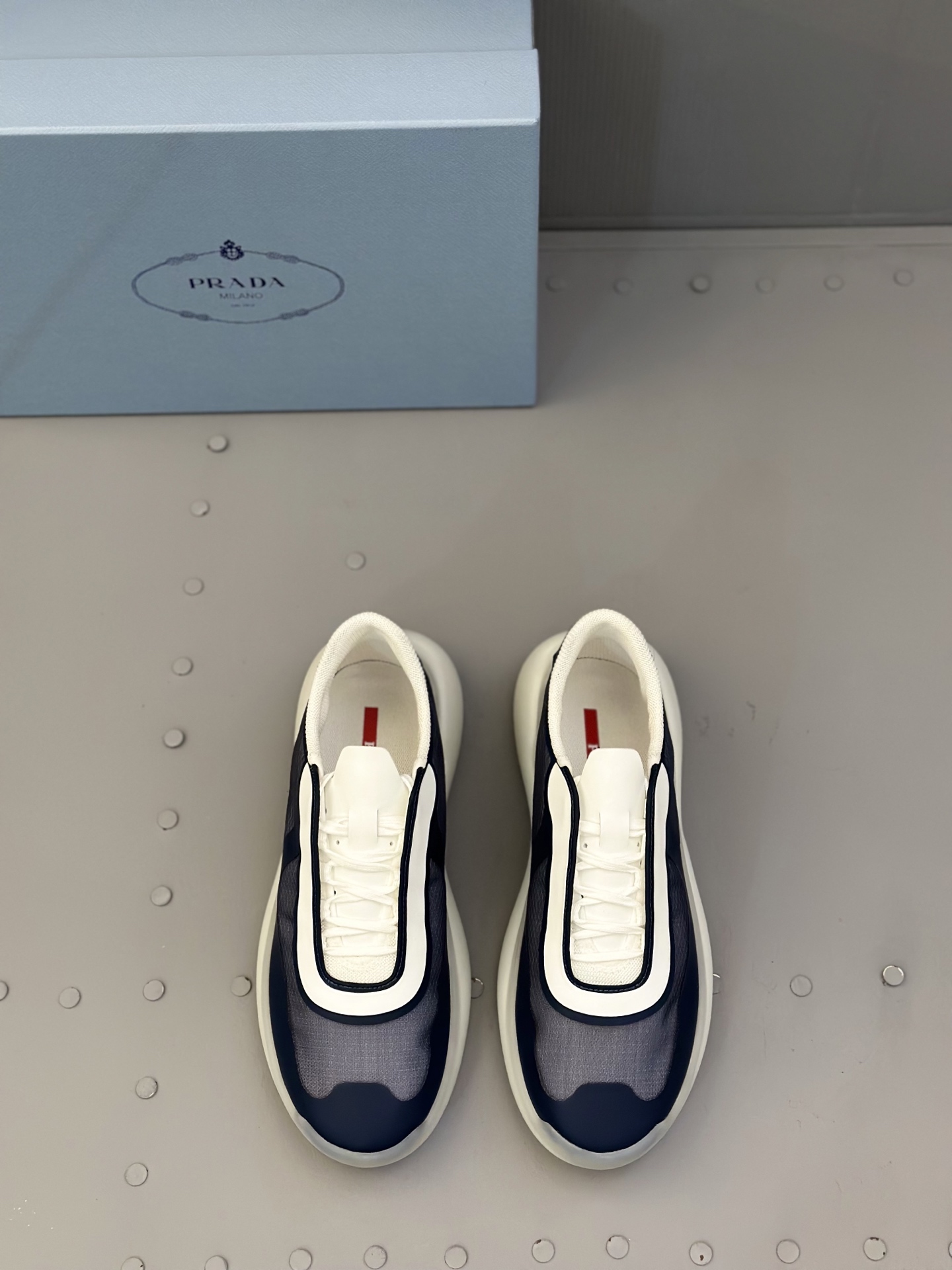 Prada Men's Leather & Mesh Sneakers, Fashionable and Comfortable Shoes. 1 Prada Men's Leather & Mesh Sneakers, Fashionable and Comfortable Shoes.