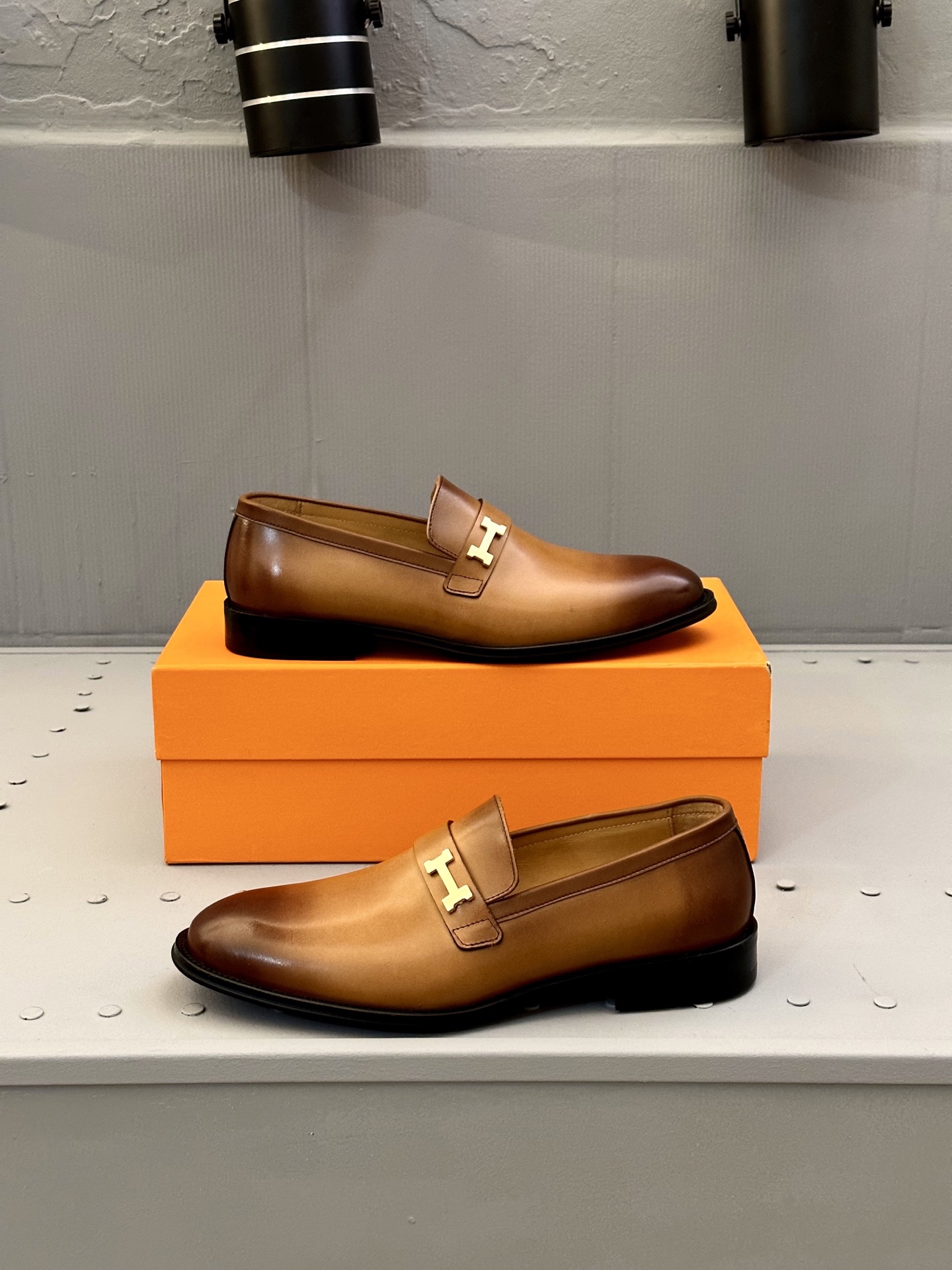 Hermès Men's Classic Leather Loafers - Genuine Leather Dress Shoes, Size 39-44 5 i1744976922933 5398 0 3